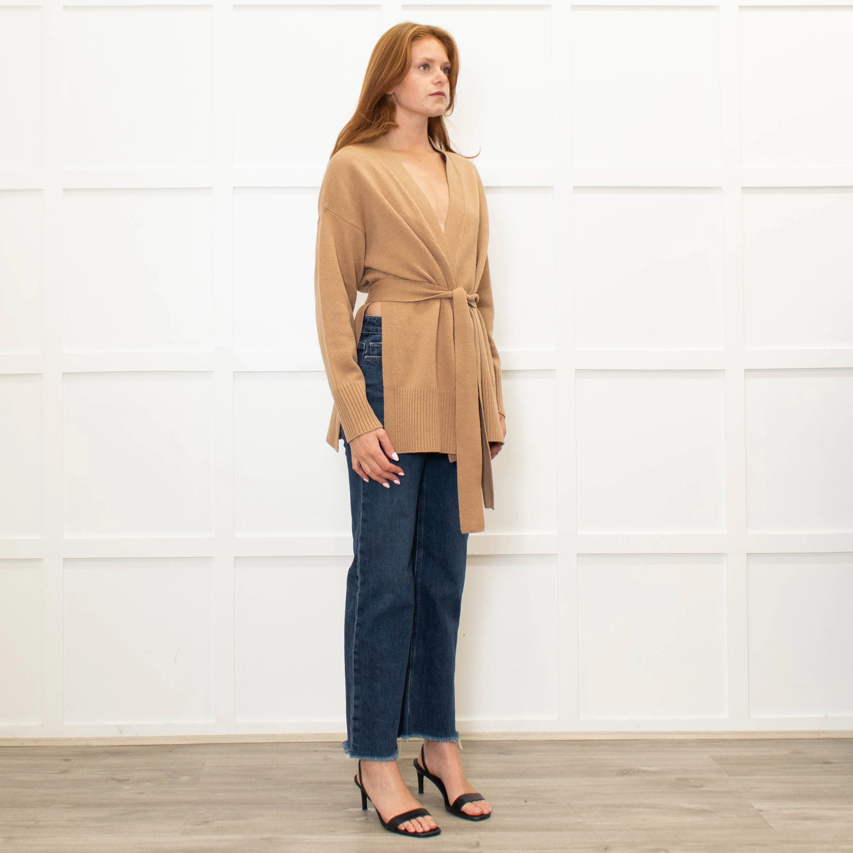 Sandro Beige Belted Cardigan - Image 7