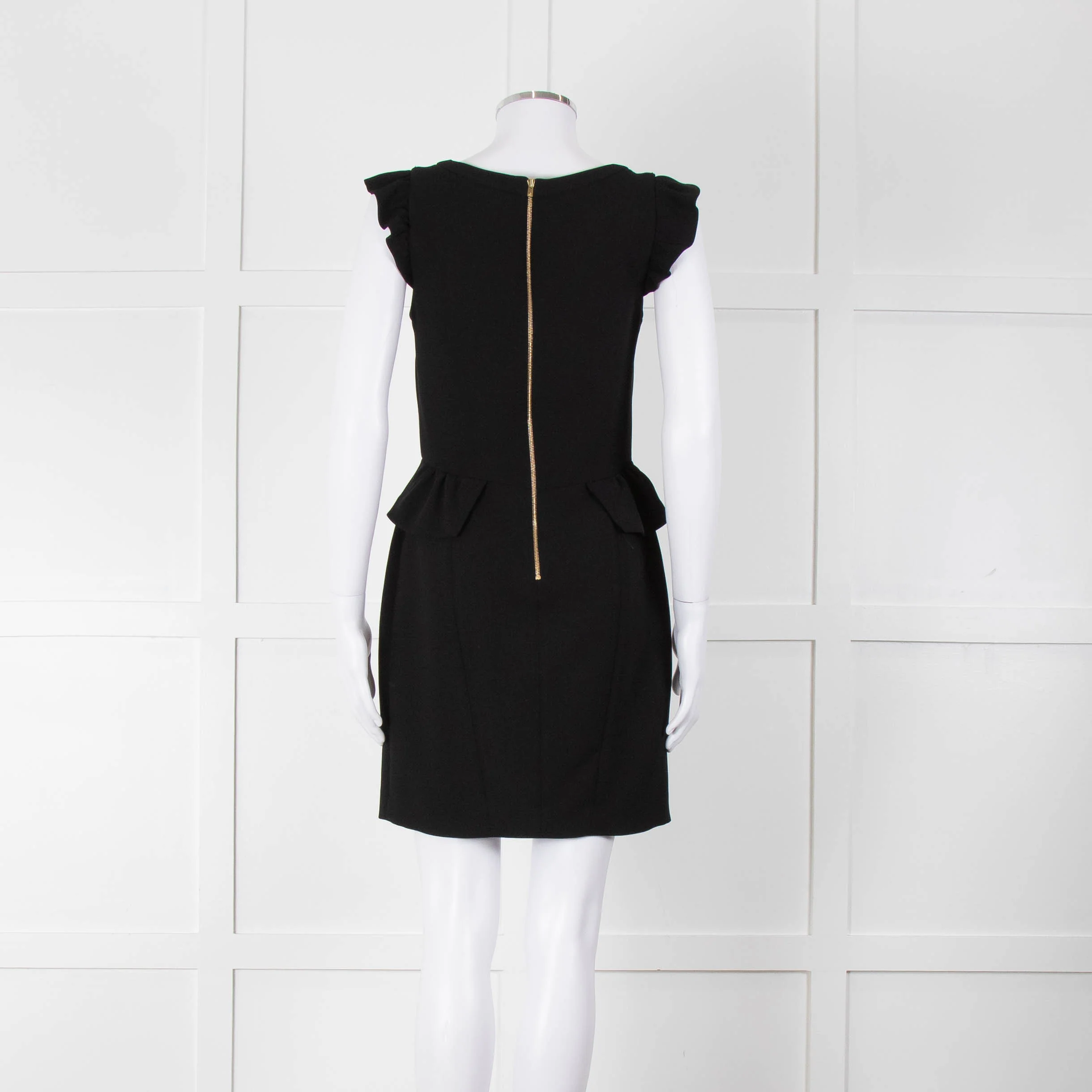 Sandro Black Sleeveless Dress With Peplum Waist Detail - Image 5