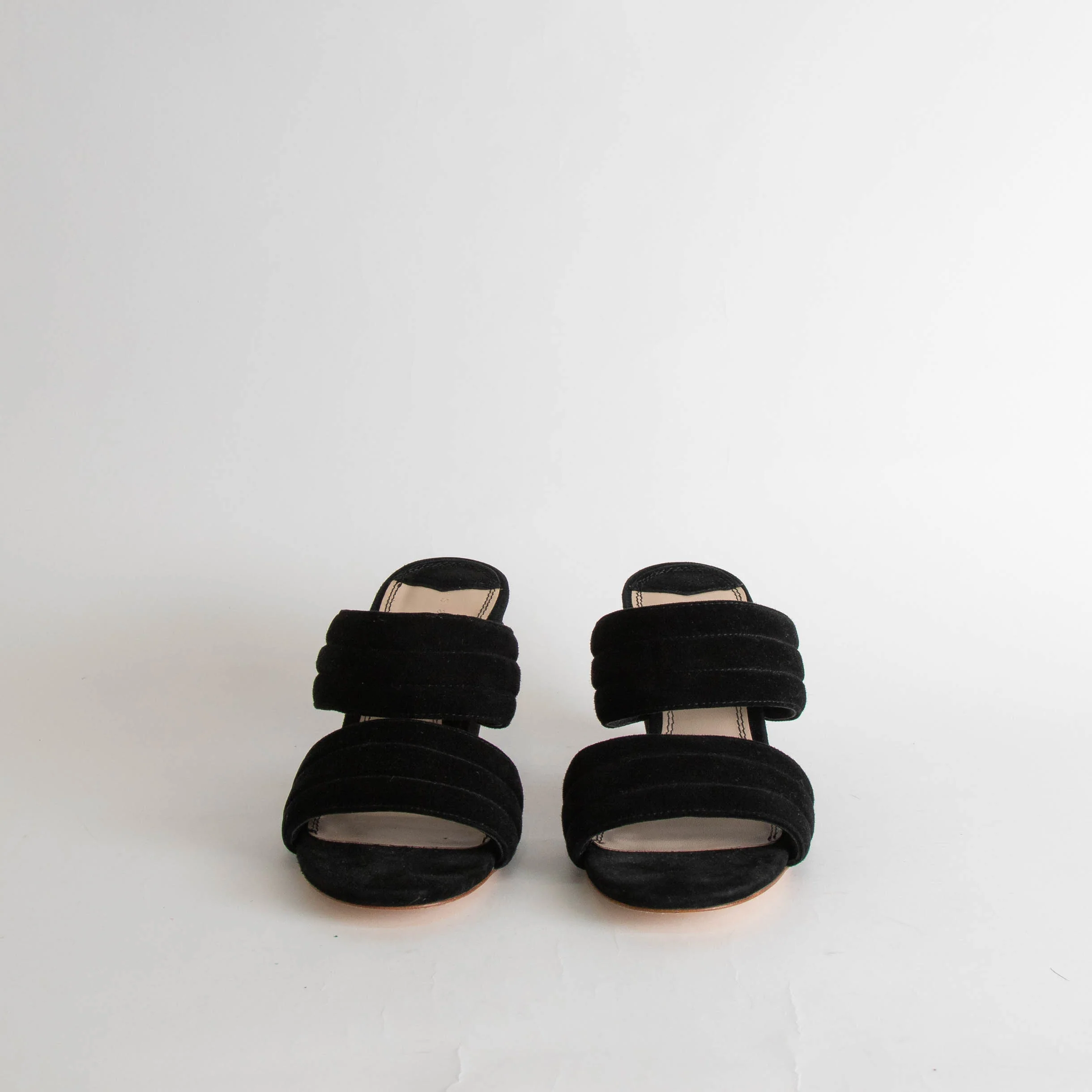 Sandro Black Suede True Love Block Heel Sandals - Image 2