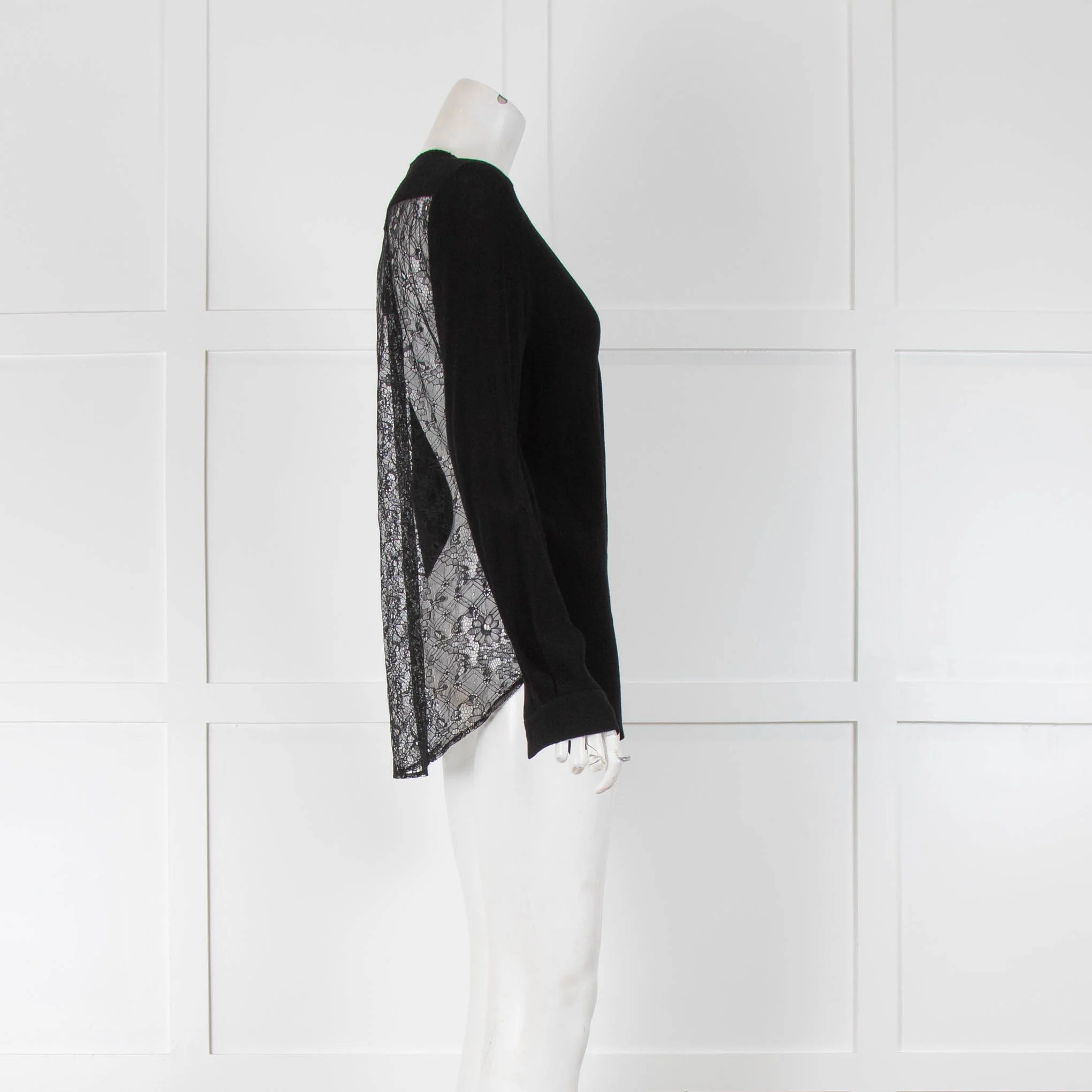 Sandro Black Top Lace Back - Image 2