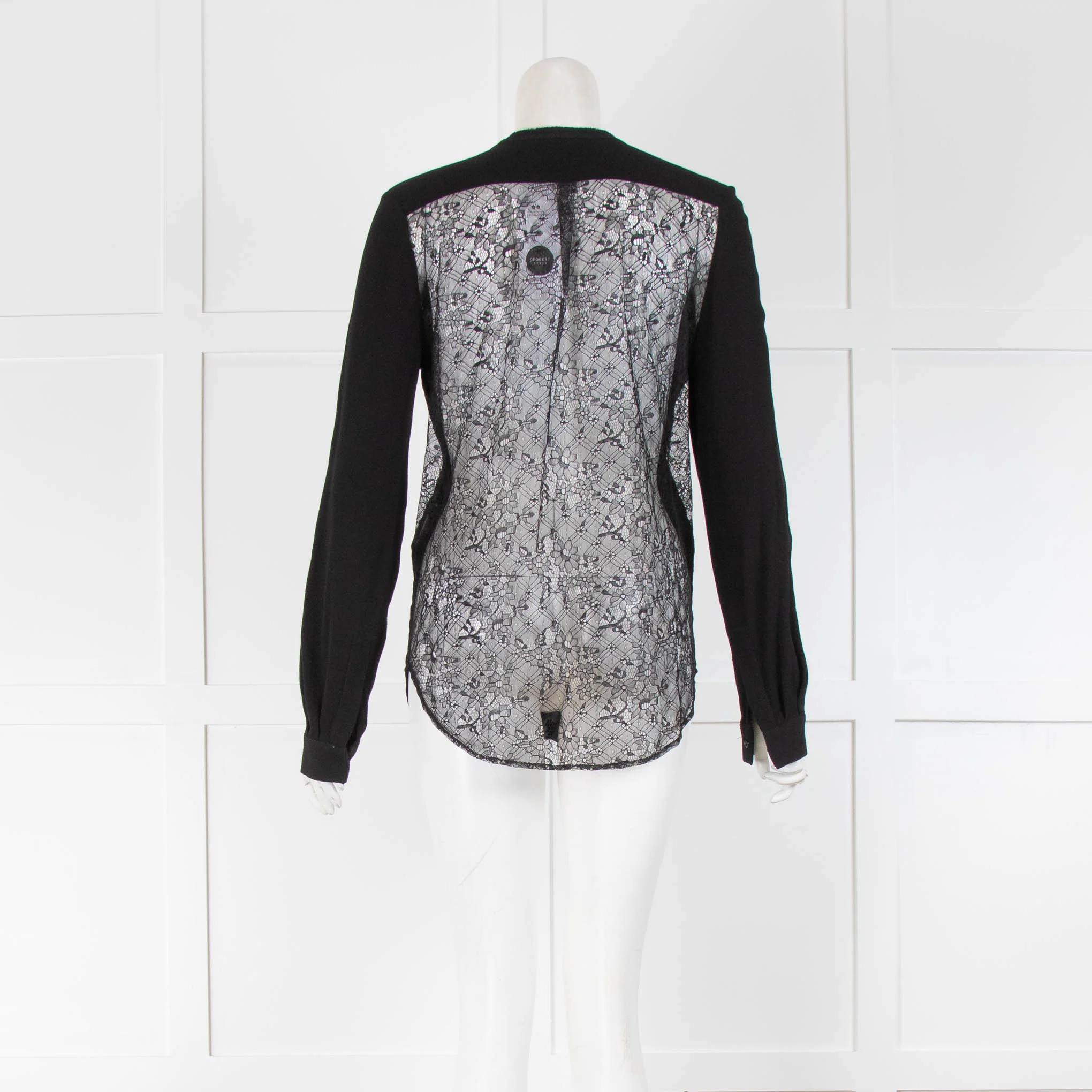 Sandro Black Top Lace Back - Image 3