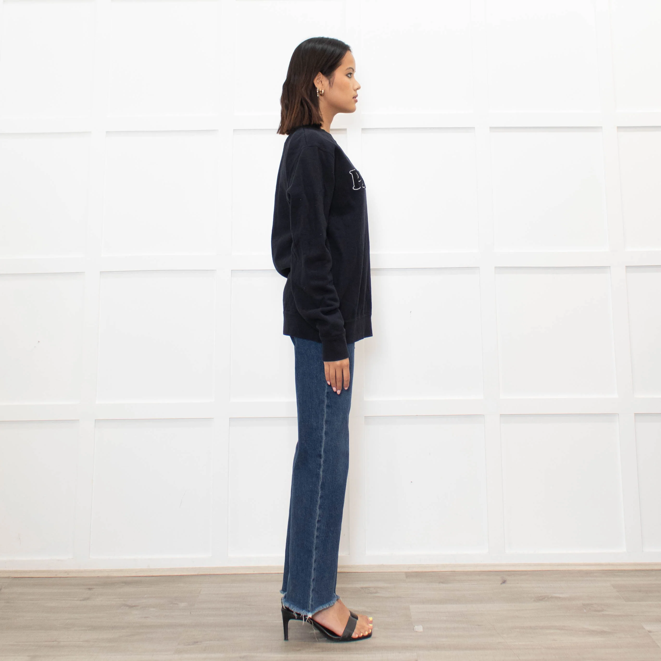 Sandro Navy White Paris Logo Sweatshirt - Image 4