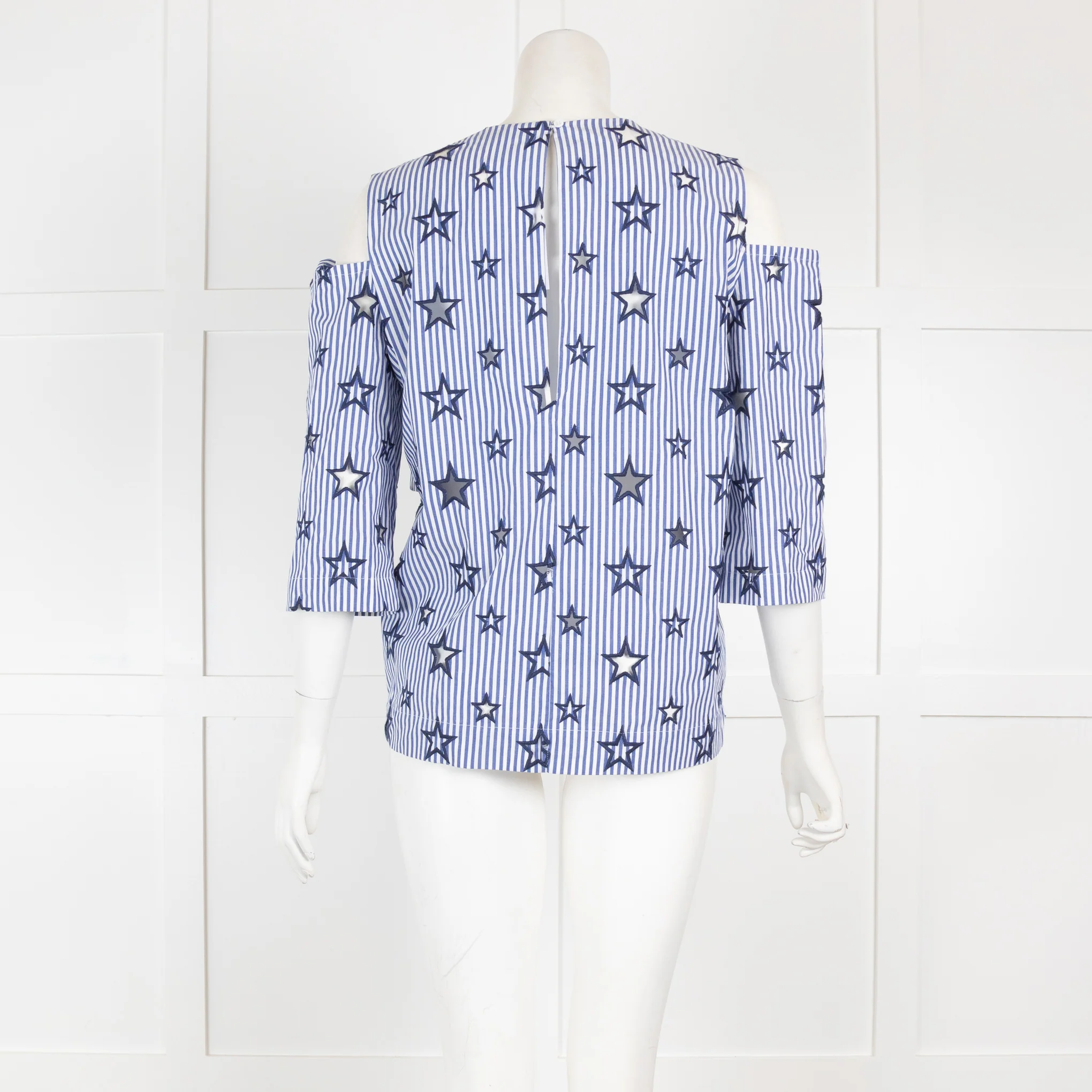 Sandro Blue Stripe Star Top - Image 3