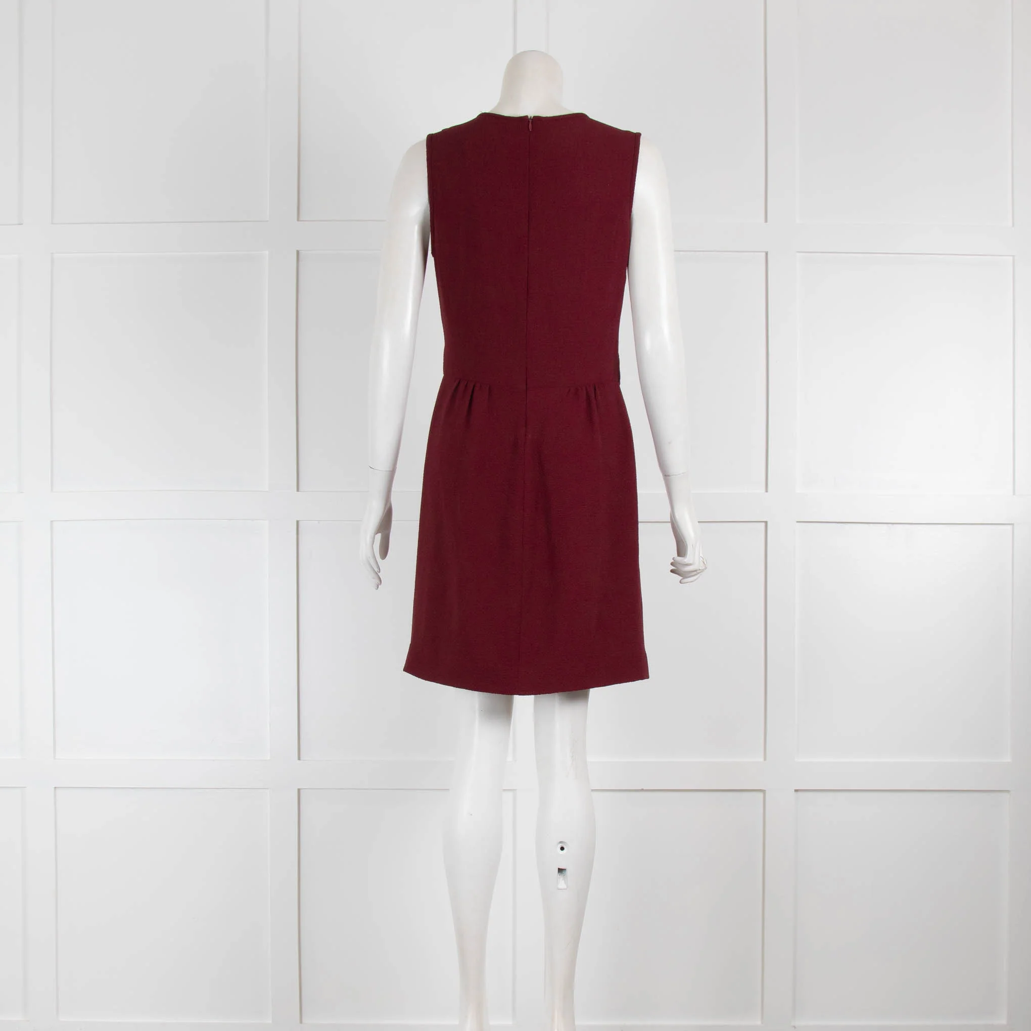 Sandro Burgundy Sleeveless Shift Dress - Image 3