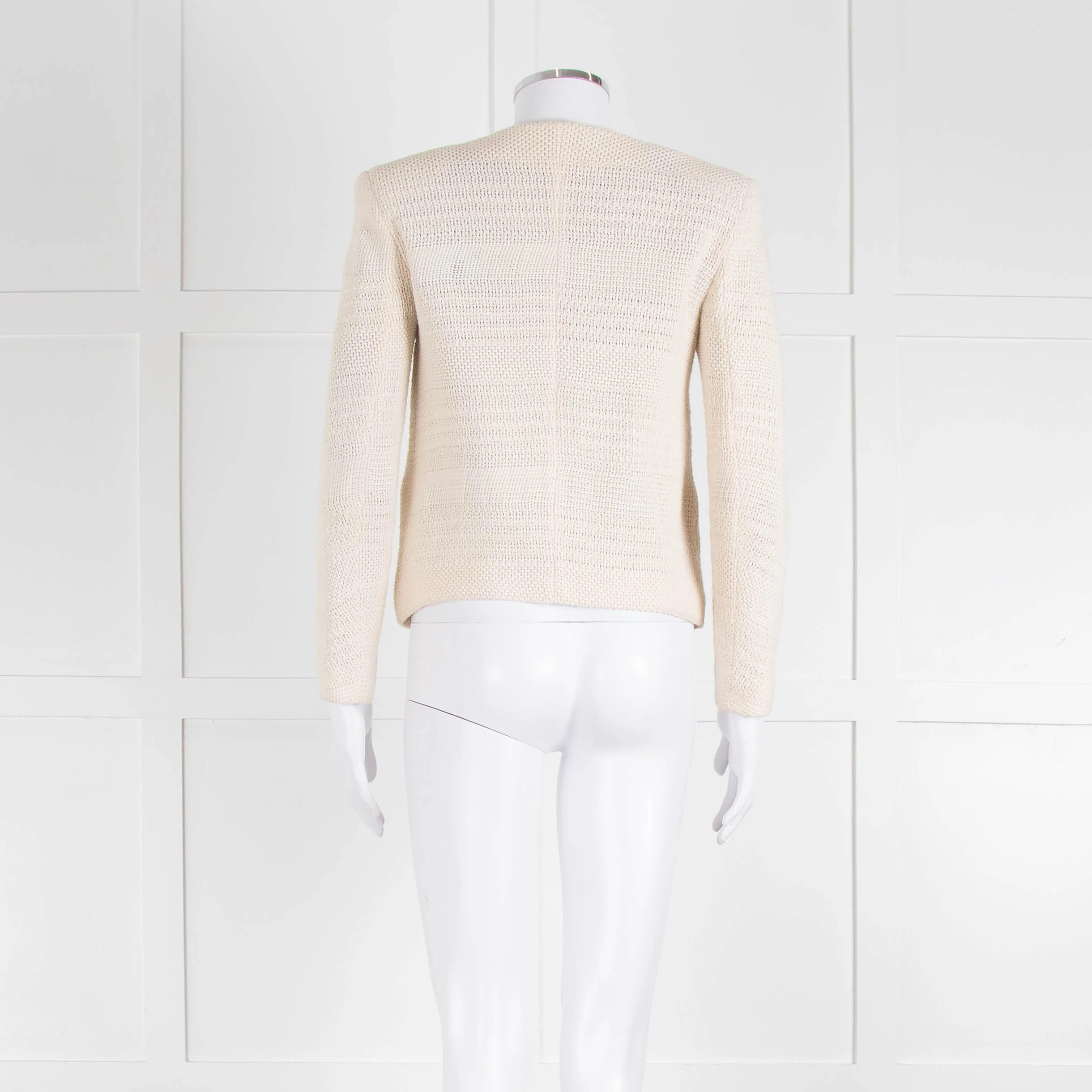 Sandro Cream Crochet Hook and Eye Jacket - Image 5