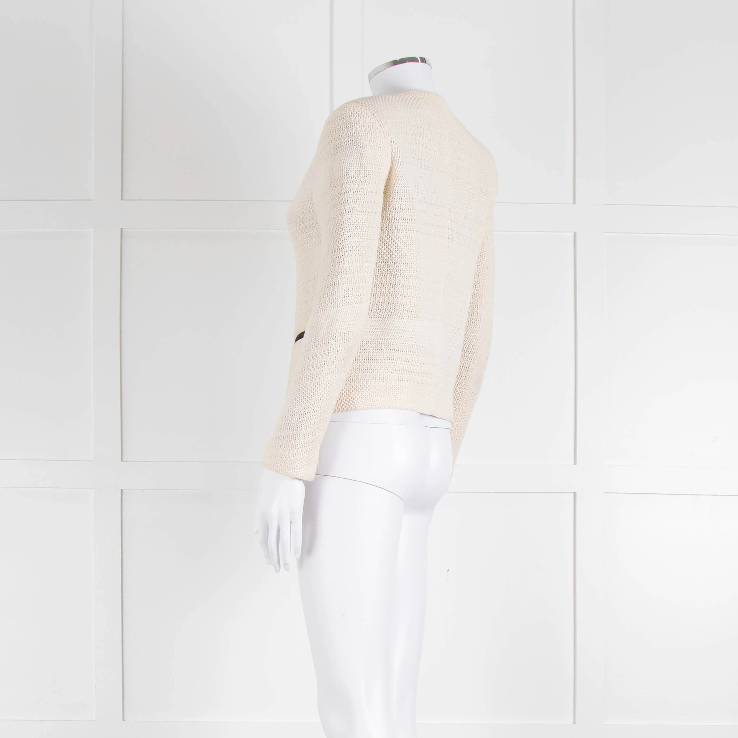 Sandro Cream Crochet Hook and Eye Jacket - Image 6