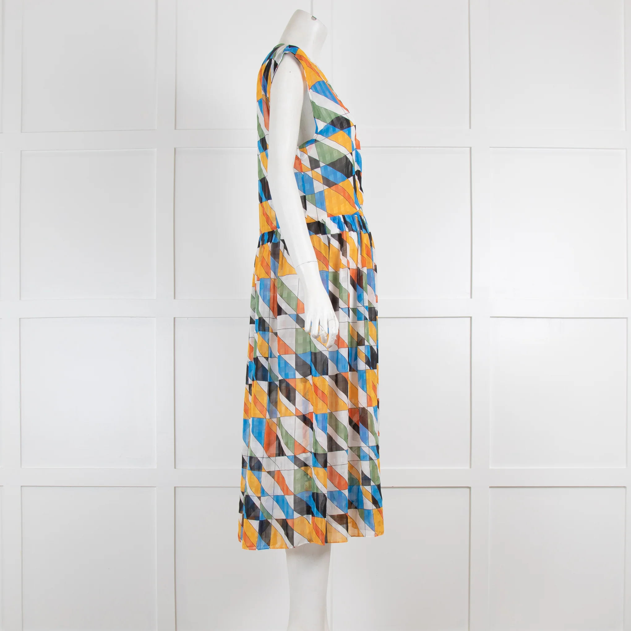 Sandro Sheer Geometric Knee Length Dress - Image 2