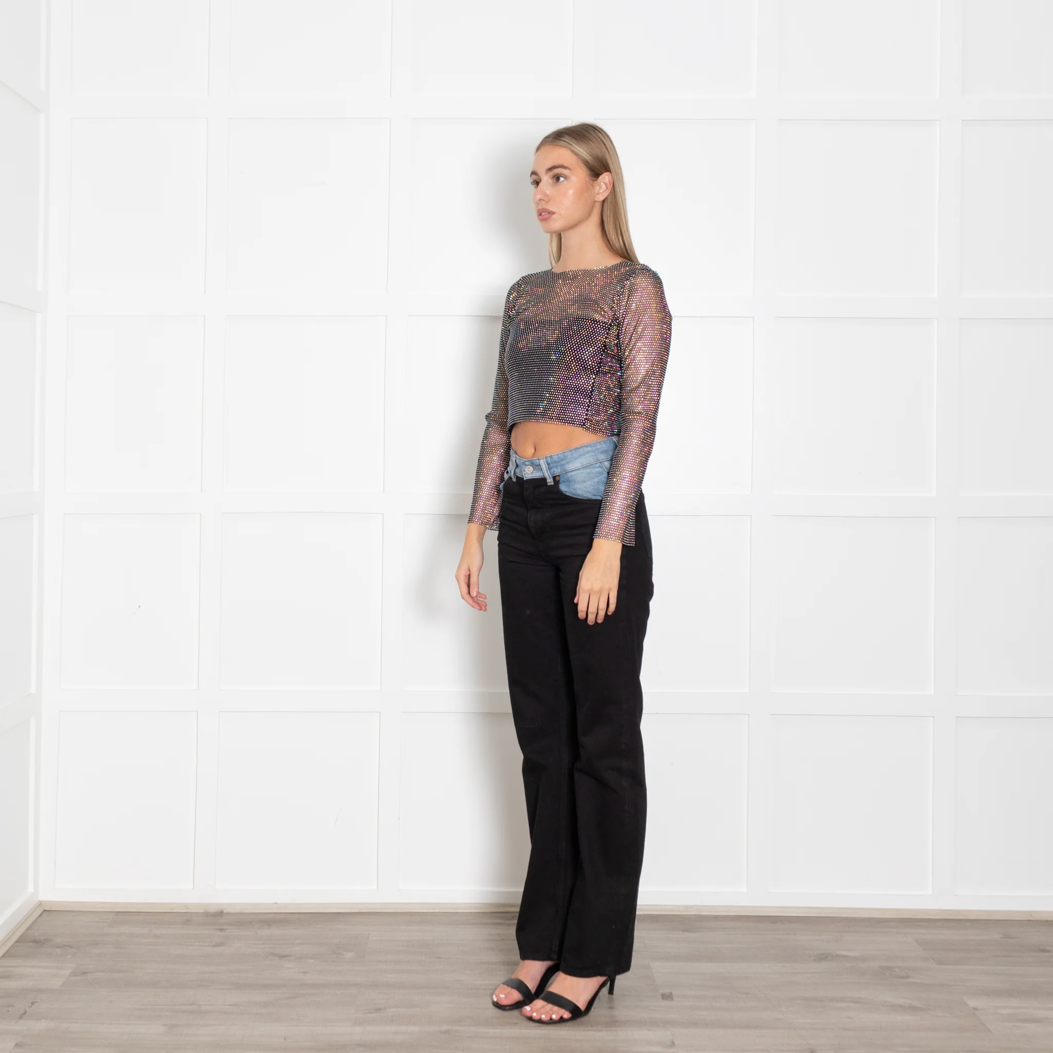 Santa Brands Jewelled Stretch Mesh Top - Image 3