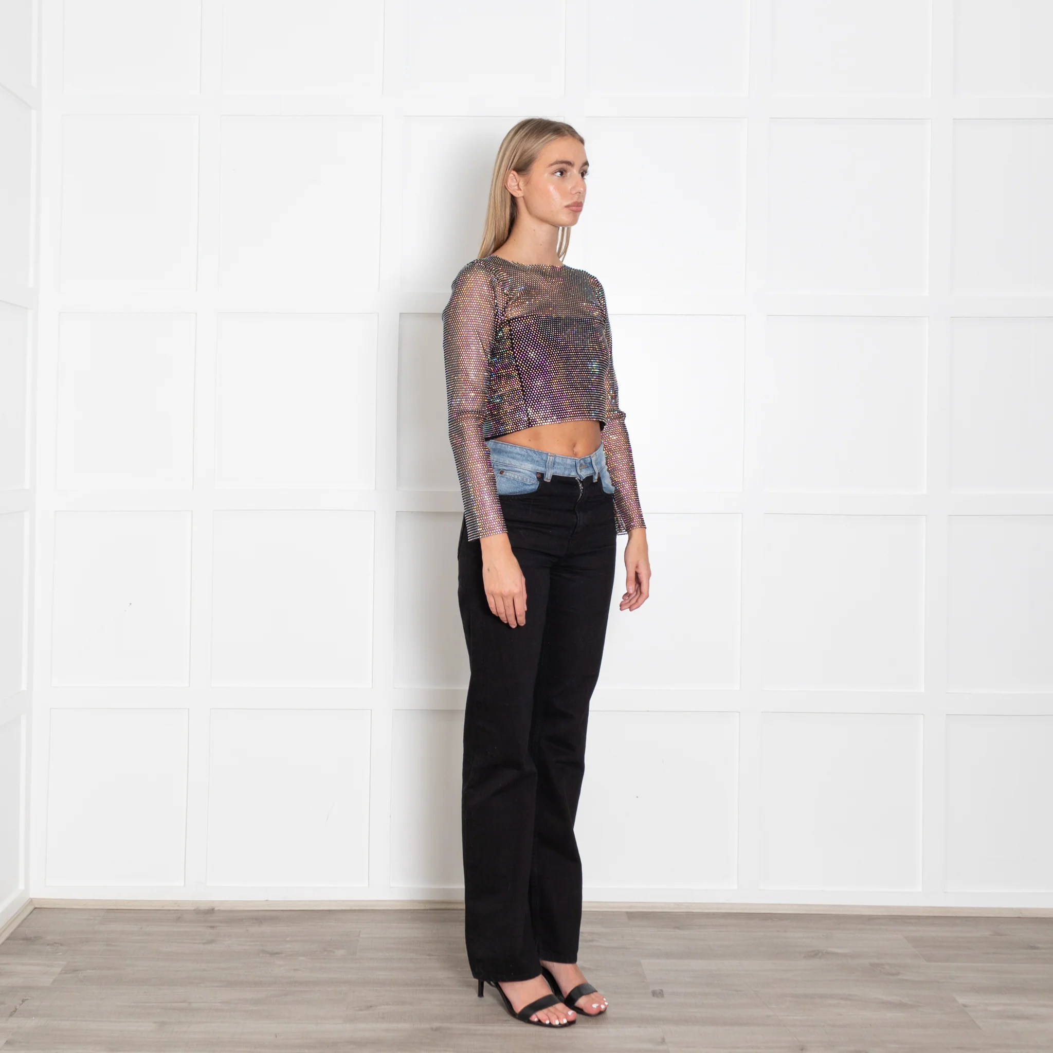 Santa Brands Jewelled Stretch Mesh Top - Image 7
