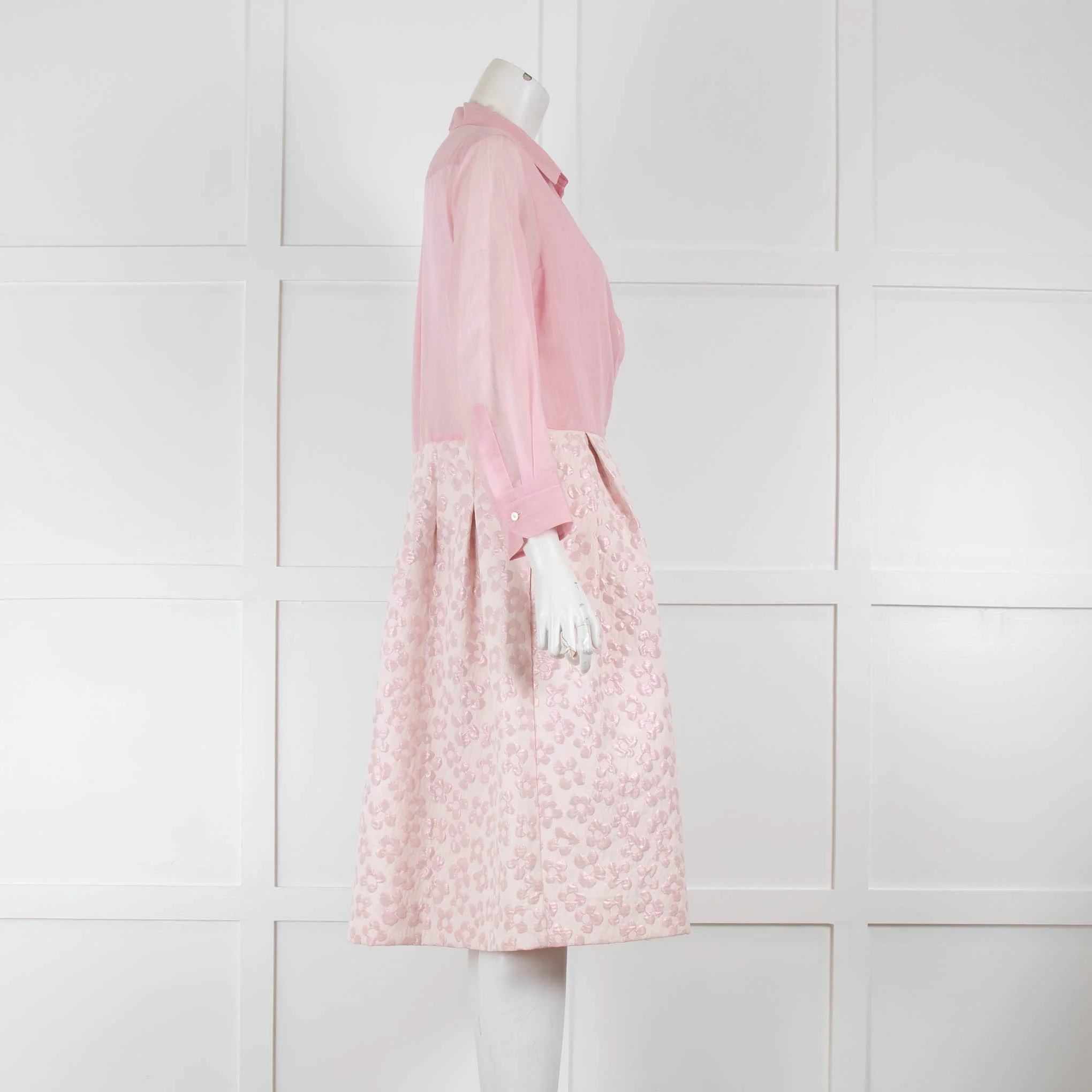 Sara Roka Pink Shirt Top Dress - Image 2