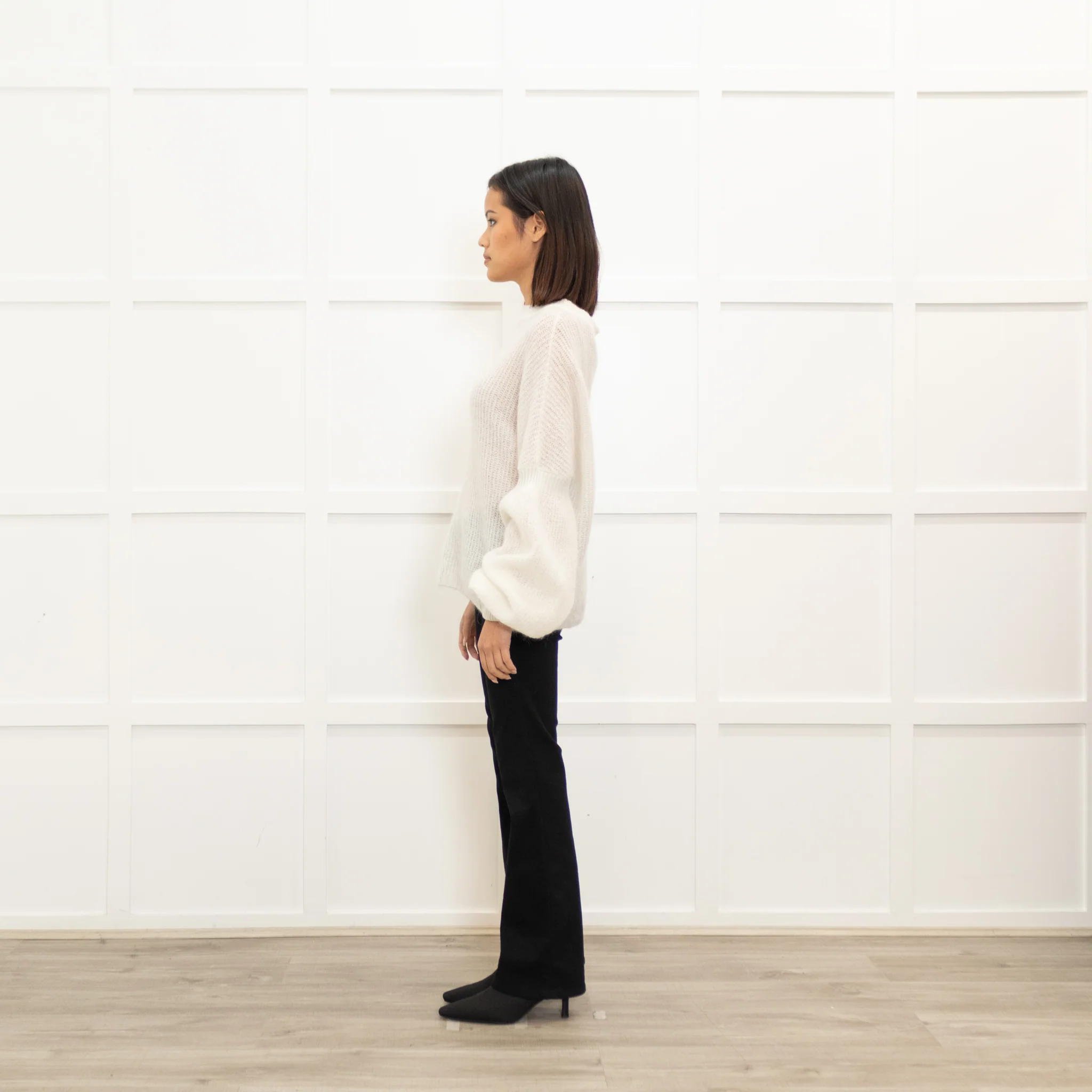 Sarah Pacini Cream Mohair Roundneck Jumper - Image 6