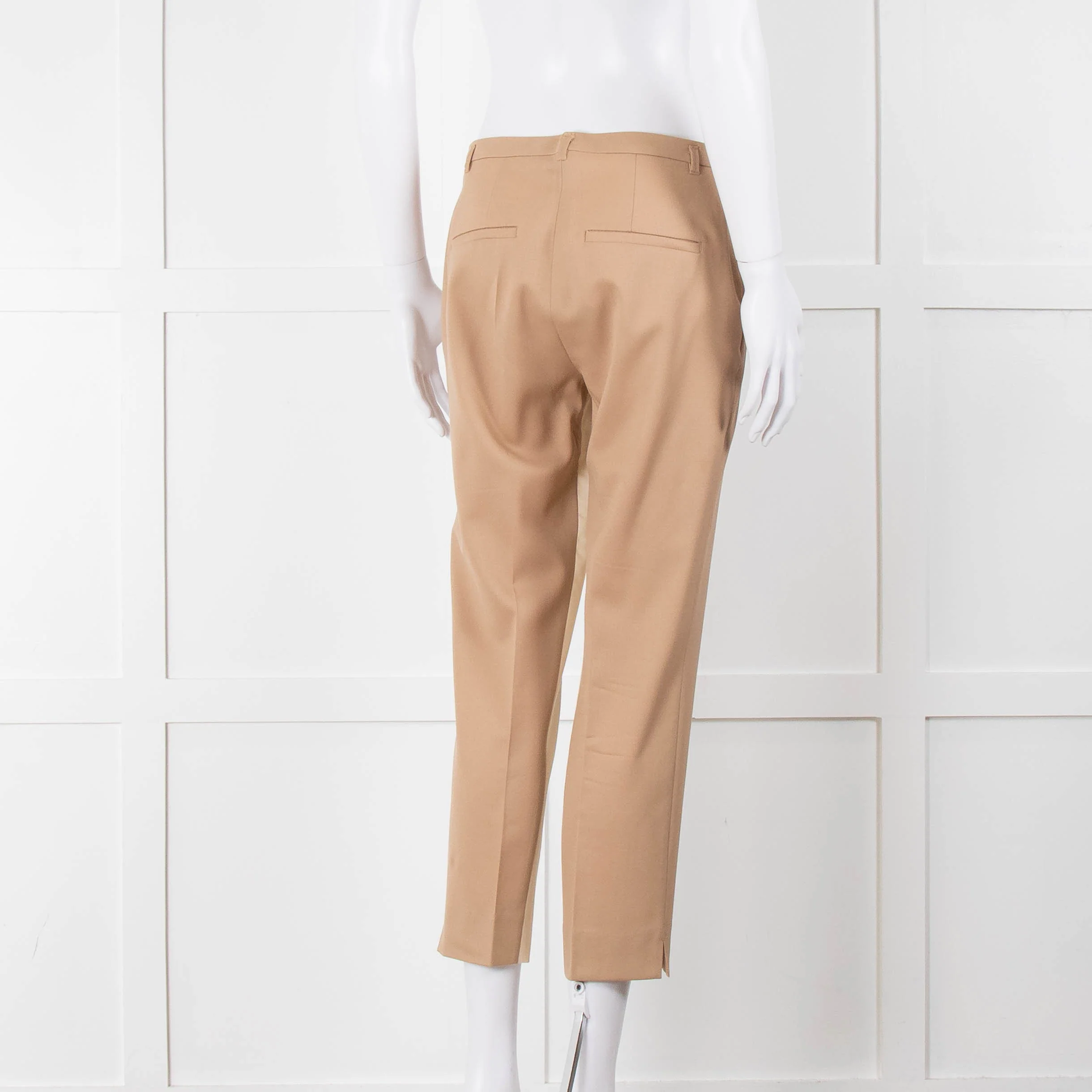 Schumacher Beige Cream Inner Leg Trim Wool Blend Trousers - Image 4