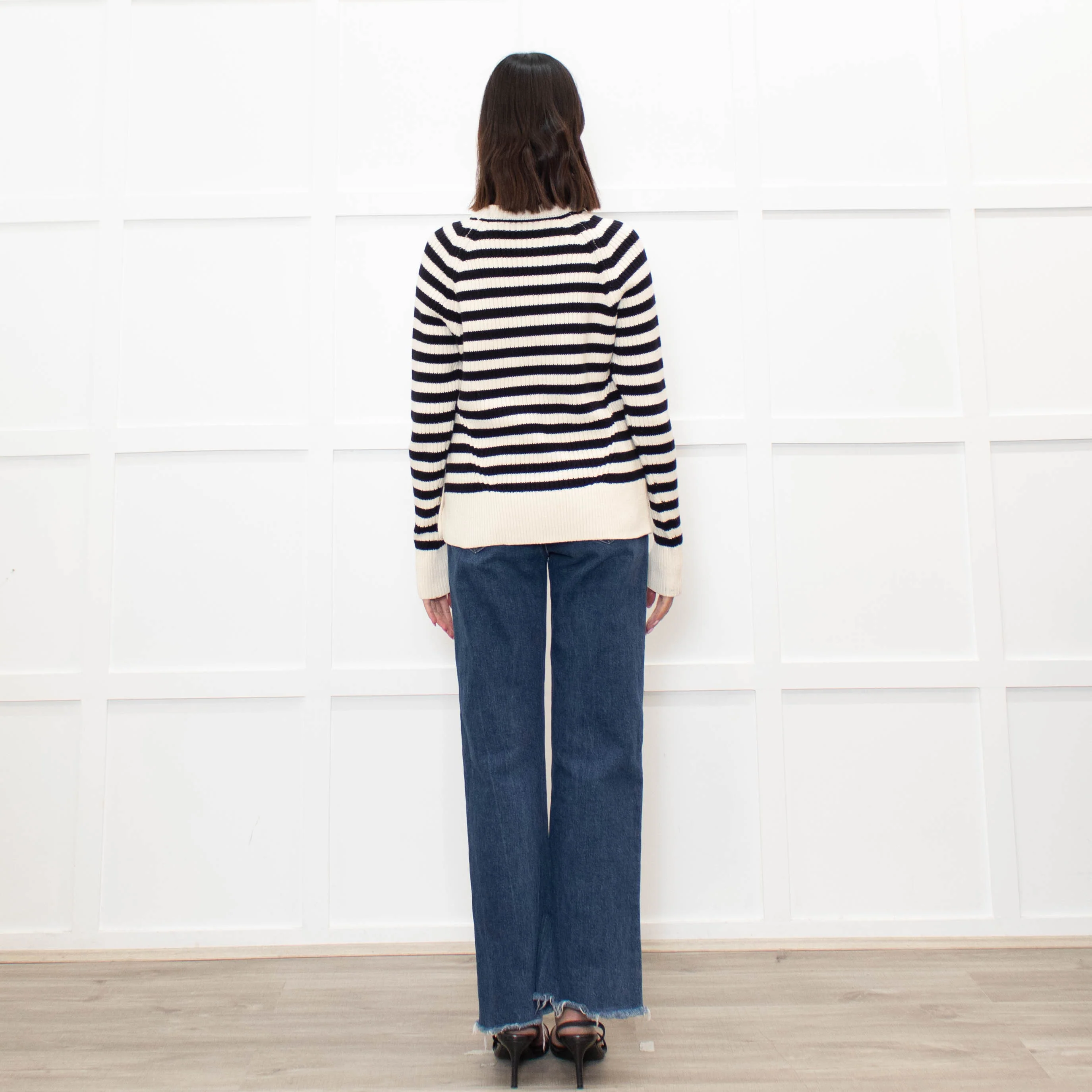 Scotch & Soda Cream and Black Cotton Knitted Jumper - Image 5