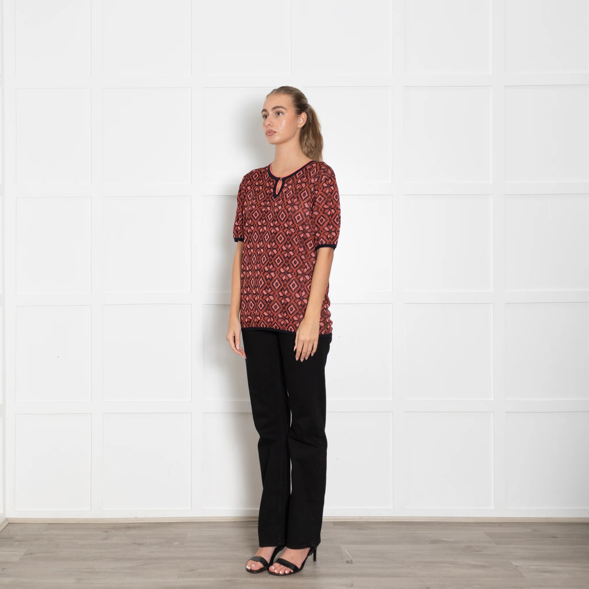 Scotch & Soda Red Metallic Knit Top - Image 3