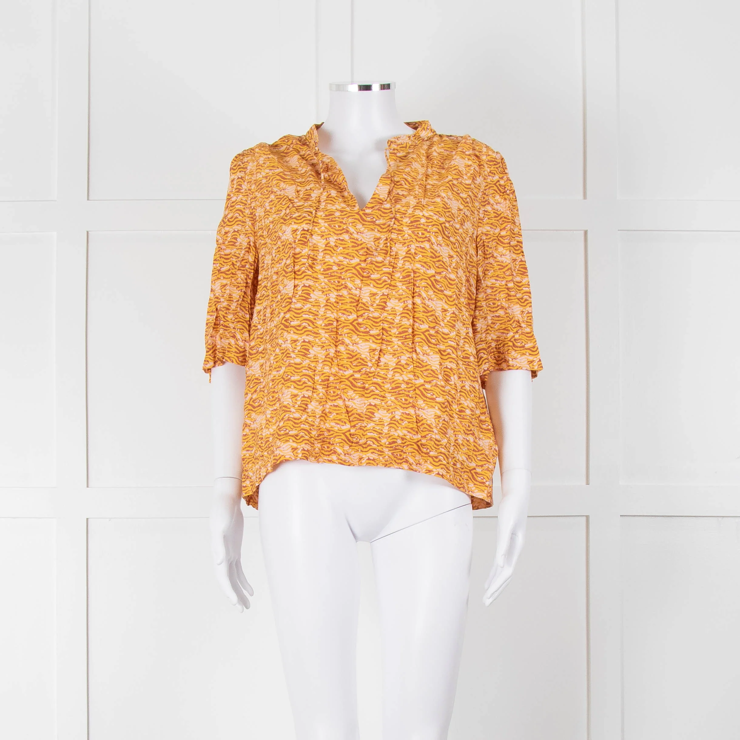 Scotch & Soda Rust Mustard Short Sleeve Top - Image 2