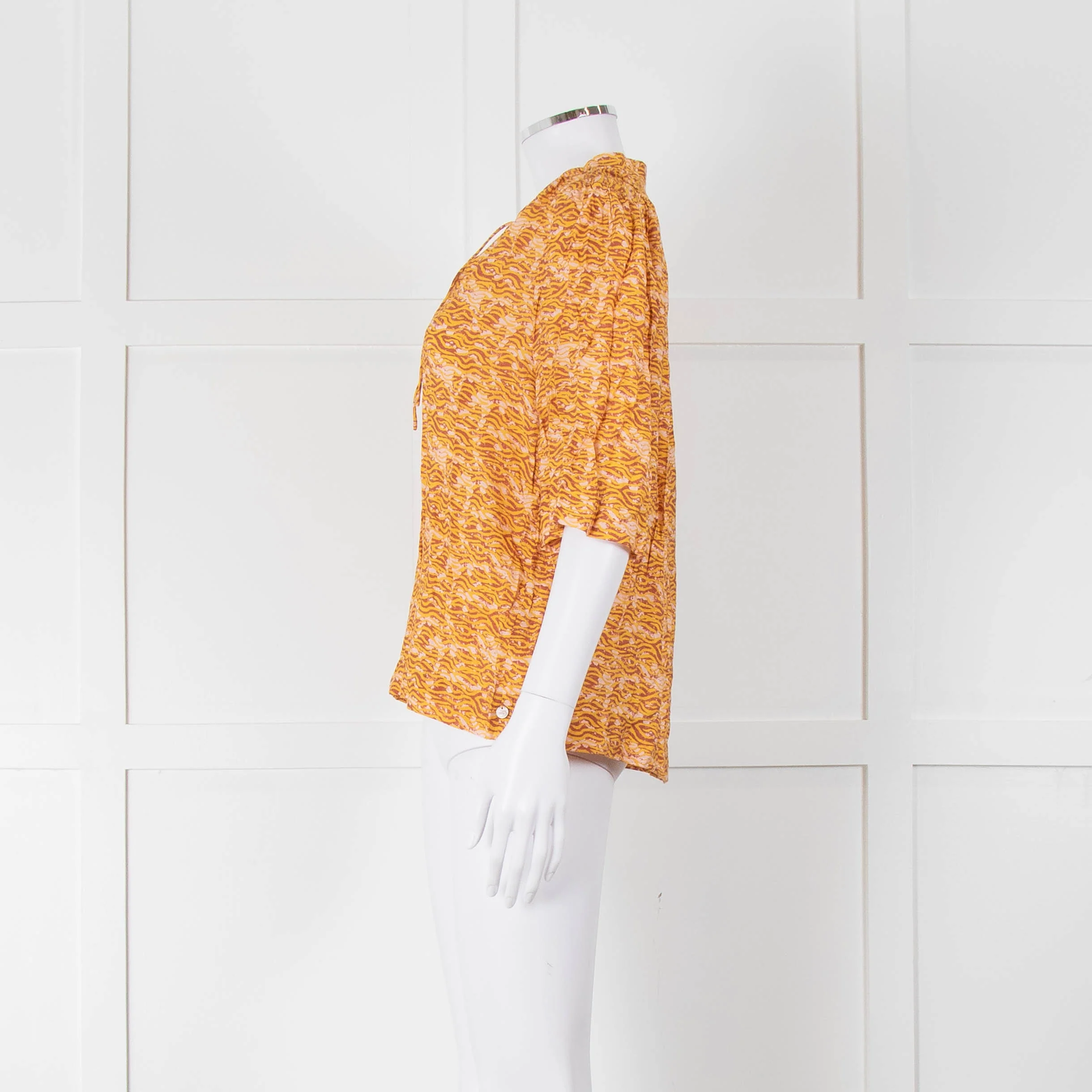 Scotch & Soda Rust Mustard Short Sleeve Top - Image 8