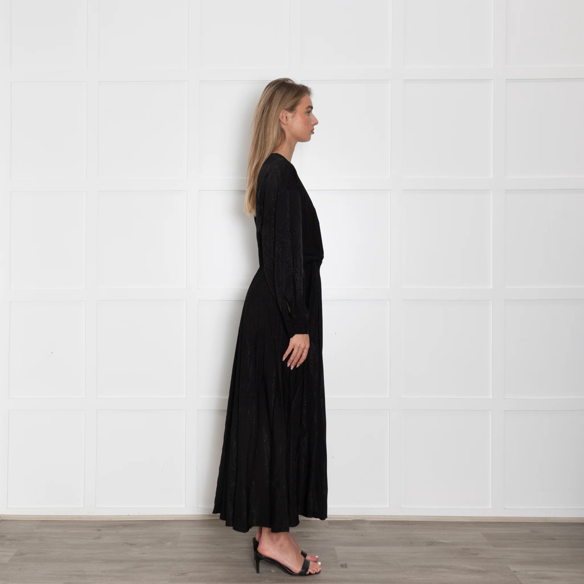 Second Female Black On Black Print Haven Maxi Dress - Image 6