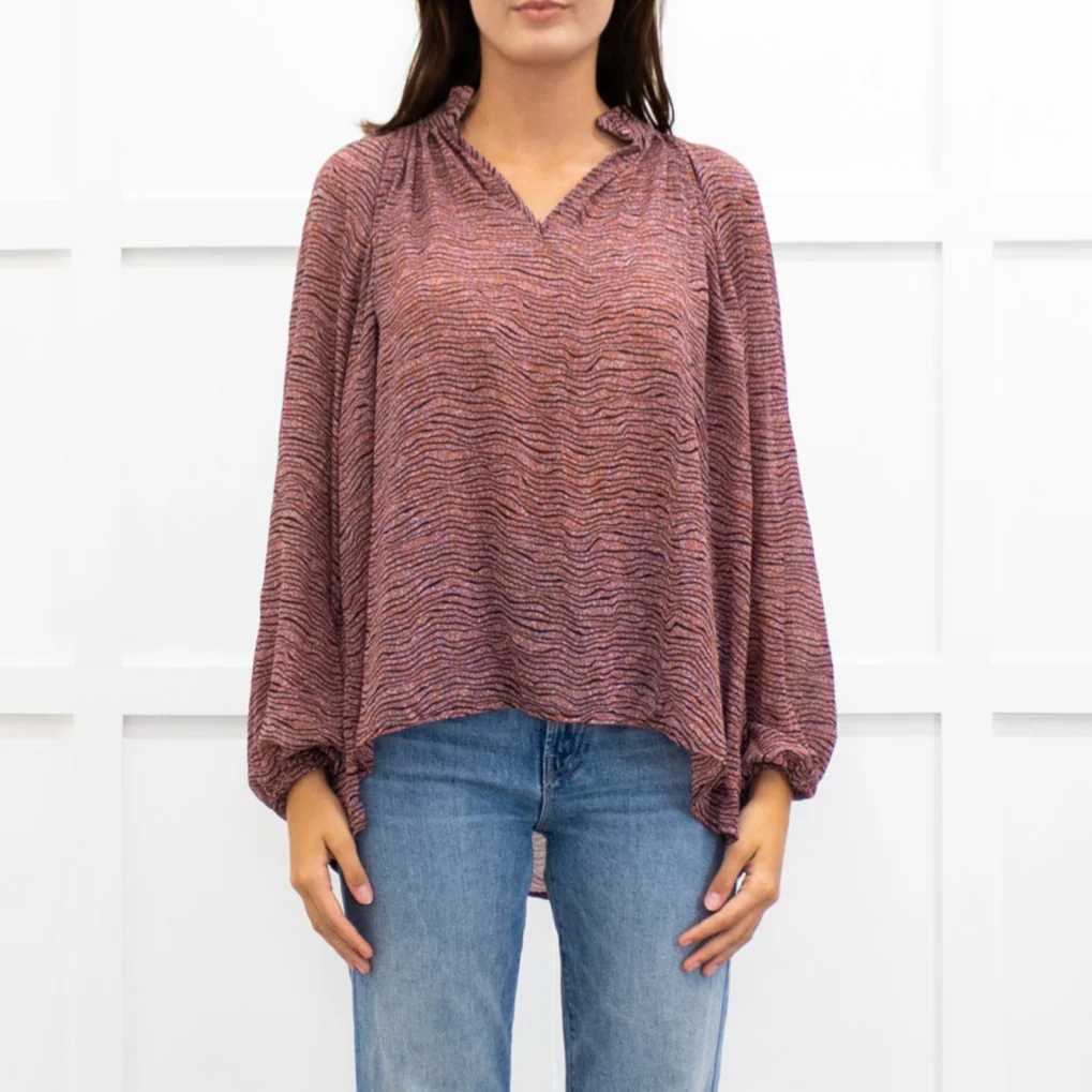 Second Female Blush Black Long Sleeve Blouse - Image 2