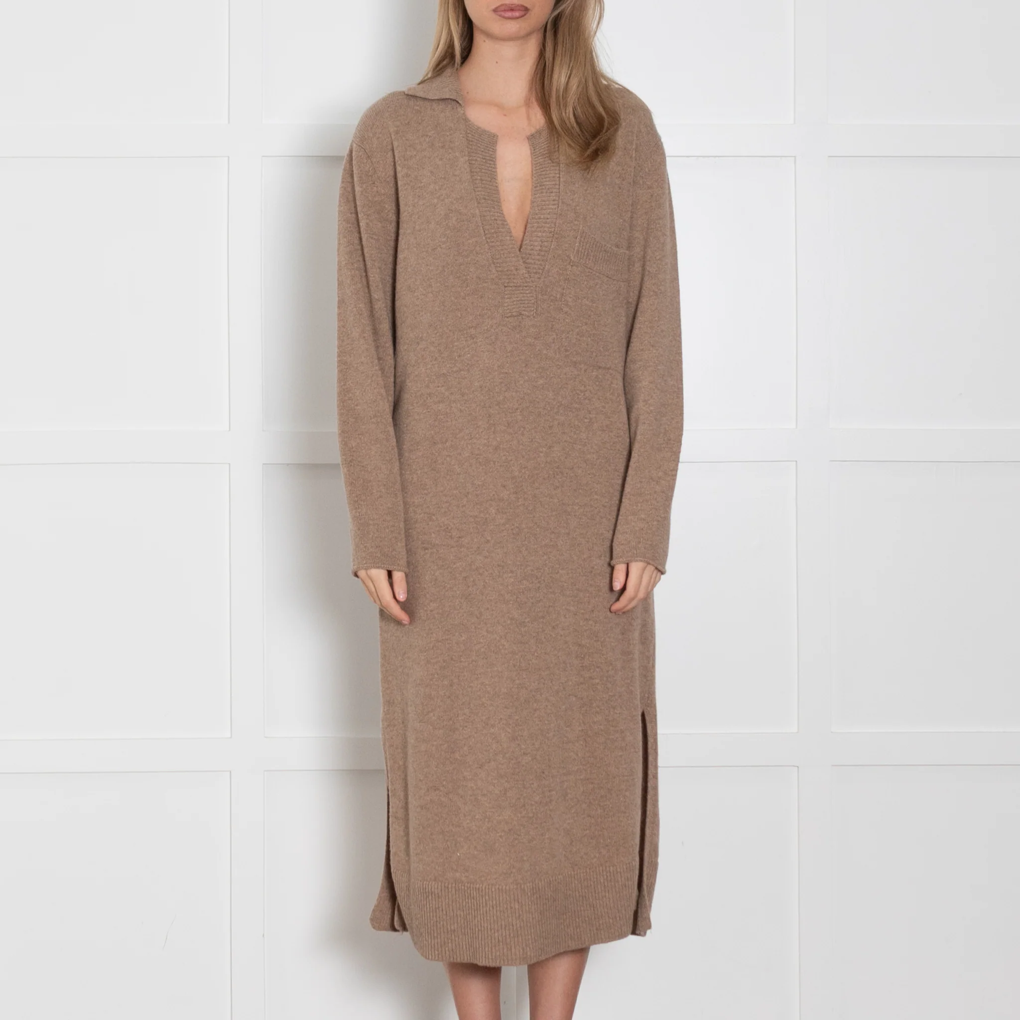 Second Female Brown Jagoda Knit Dress - Image 2
