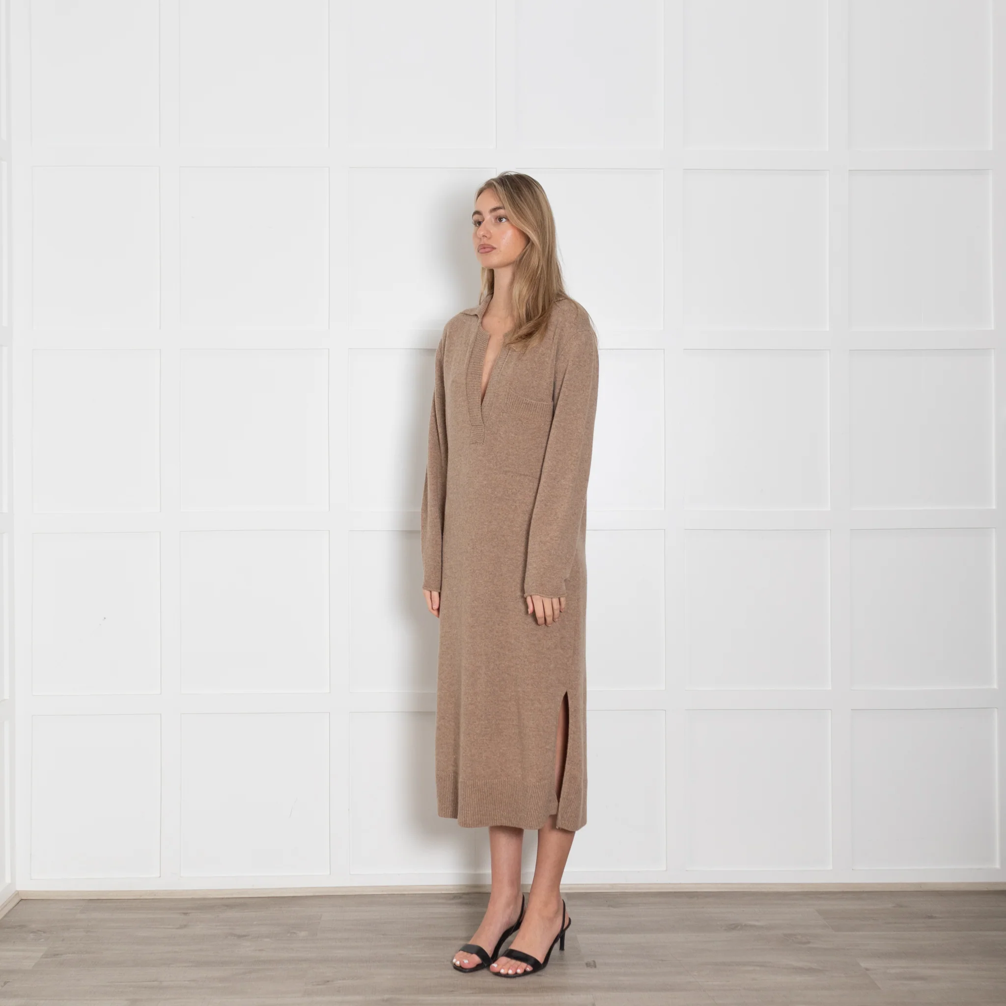 Second Female Brown Jagoda Knit Dress - Image 3
