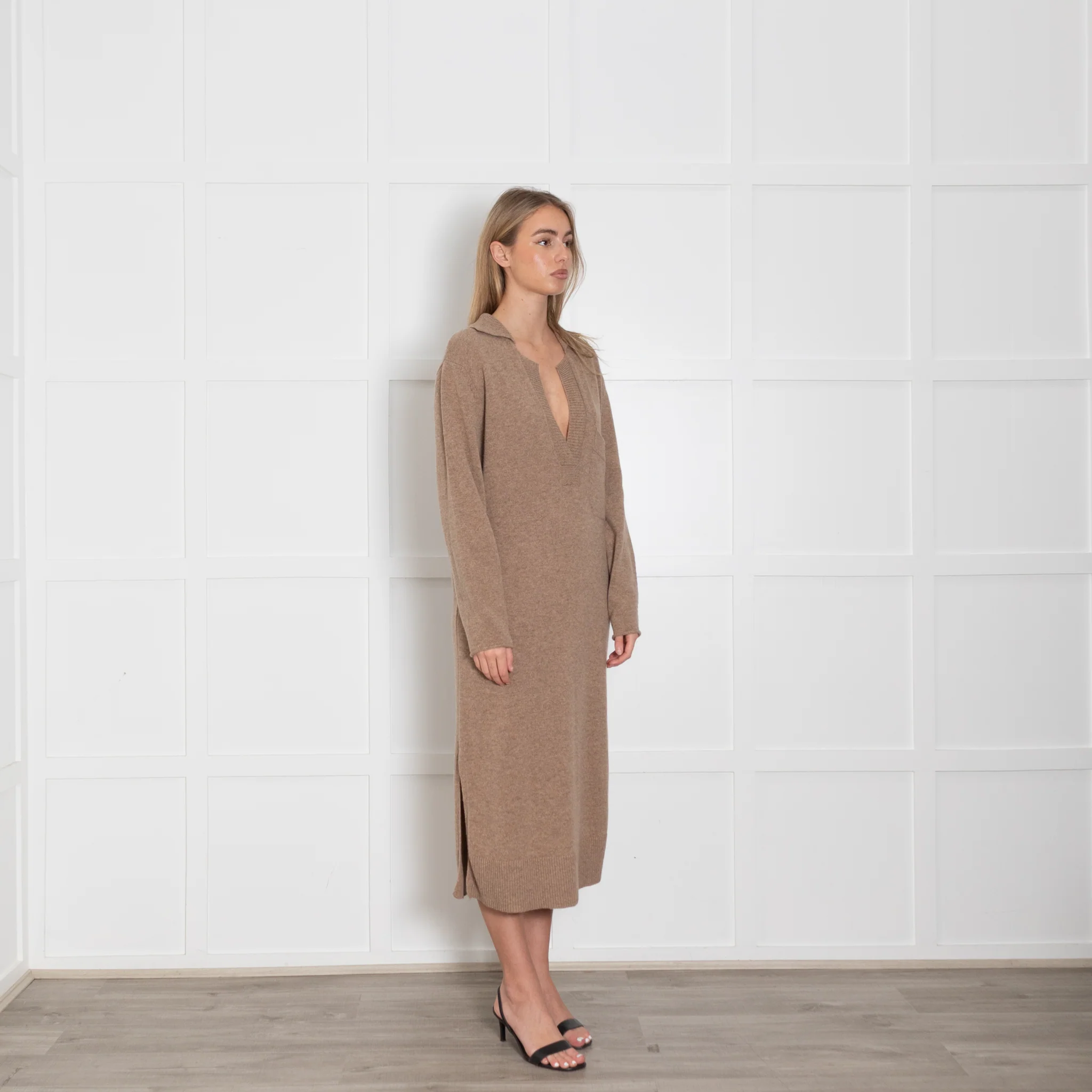 Second Female Brown Jagoda Knit Dress - Image 7