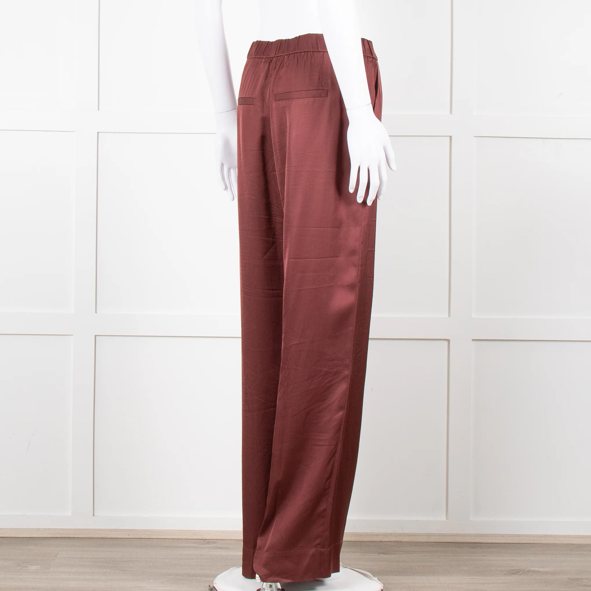 Second Female Brown Satin Wide Leg Trousers - Image 5