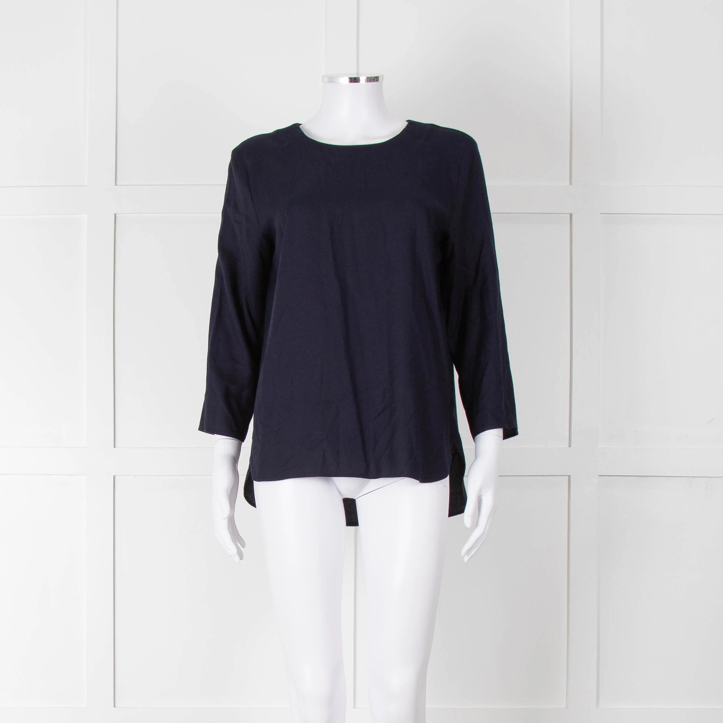 Second Female Navy Blue 3/4 Sleeve Top