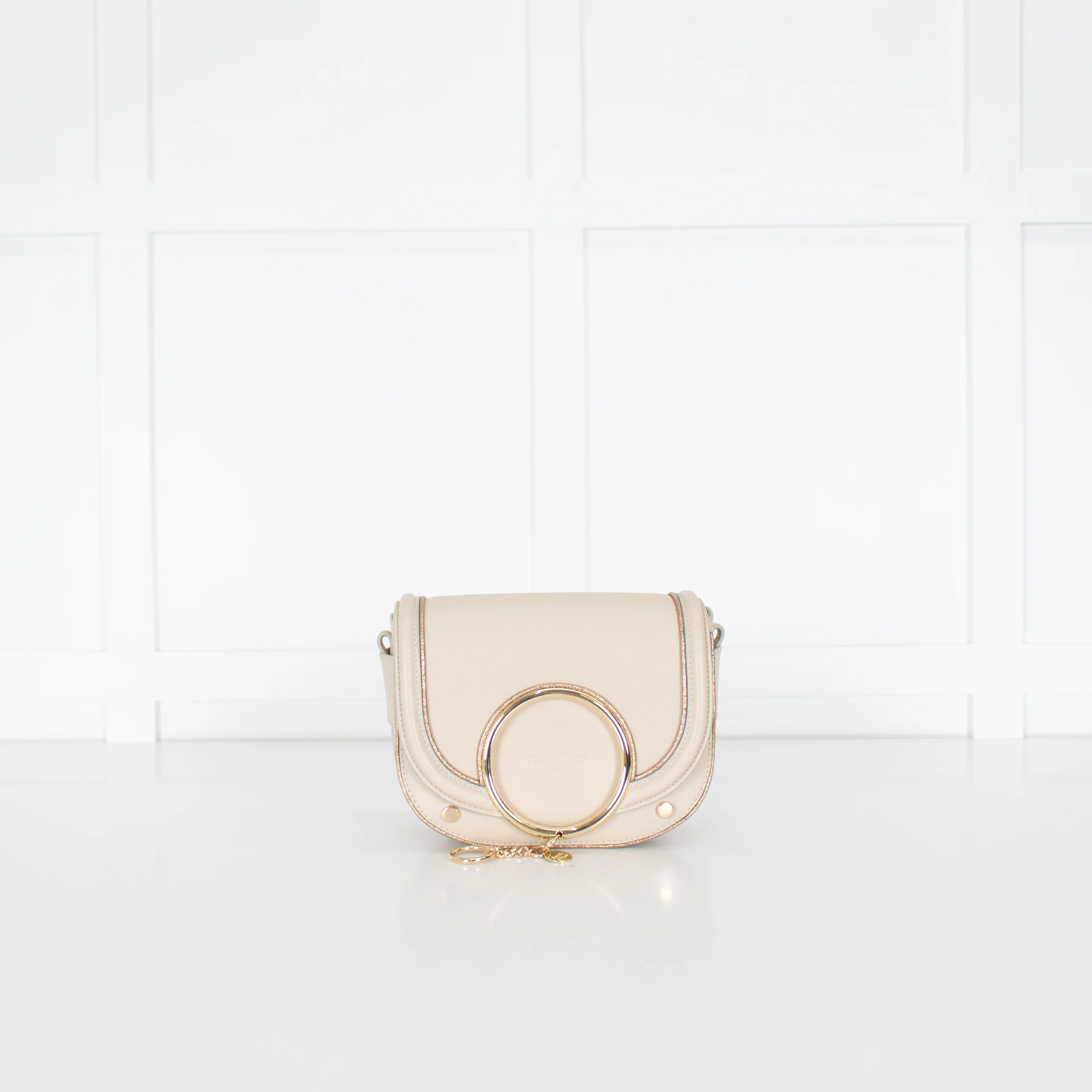 See By Chloe Beige Mara Crossbody with Gold Piping