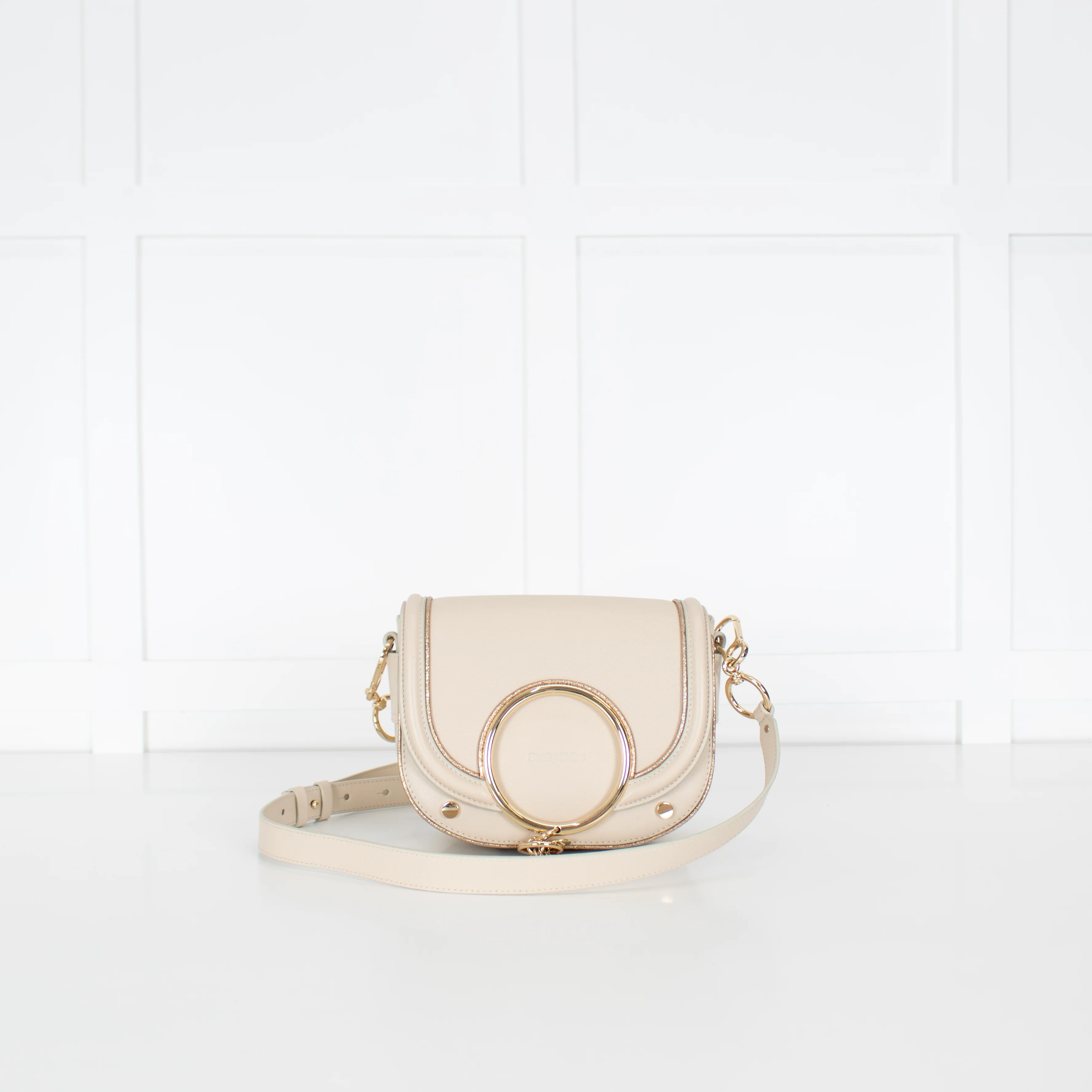 See By Chloe Beige Mara Crossbody with Gold Piping - Image 2