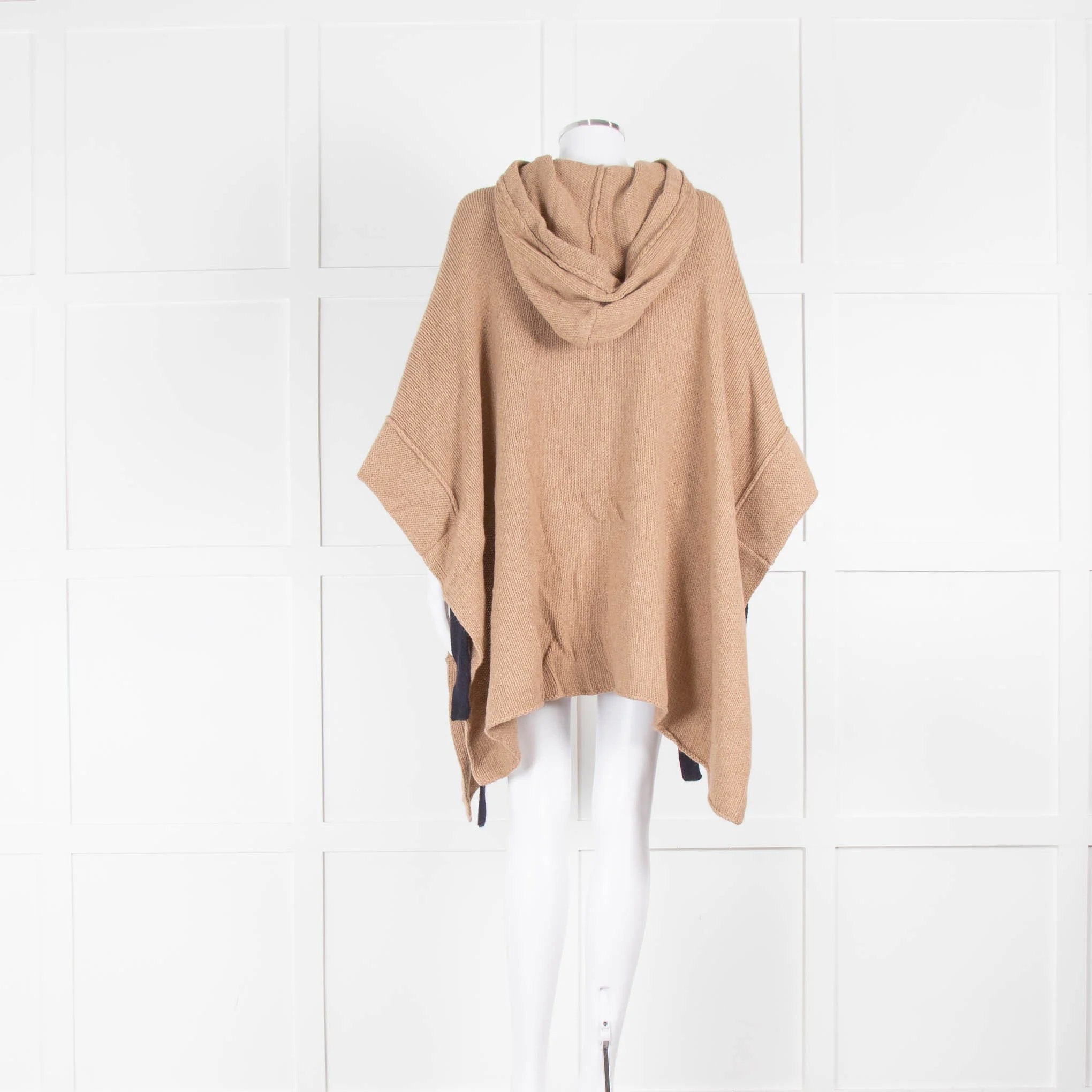 See By Chloe Camel Knitted Poncho with Detachable Hood - Image 6