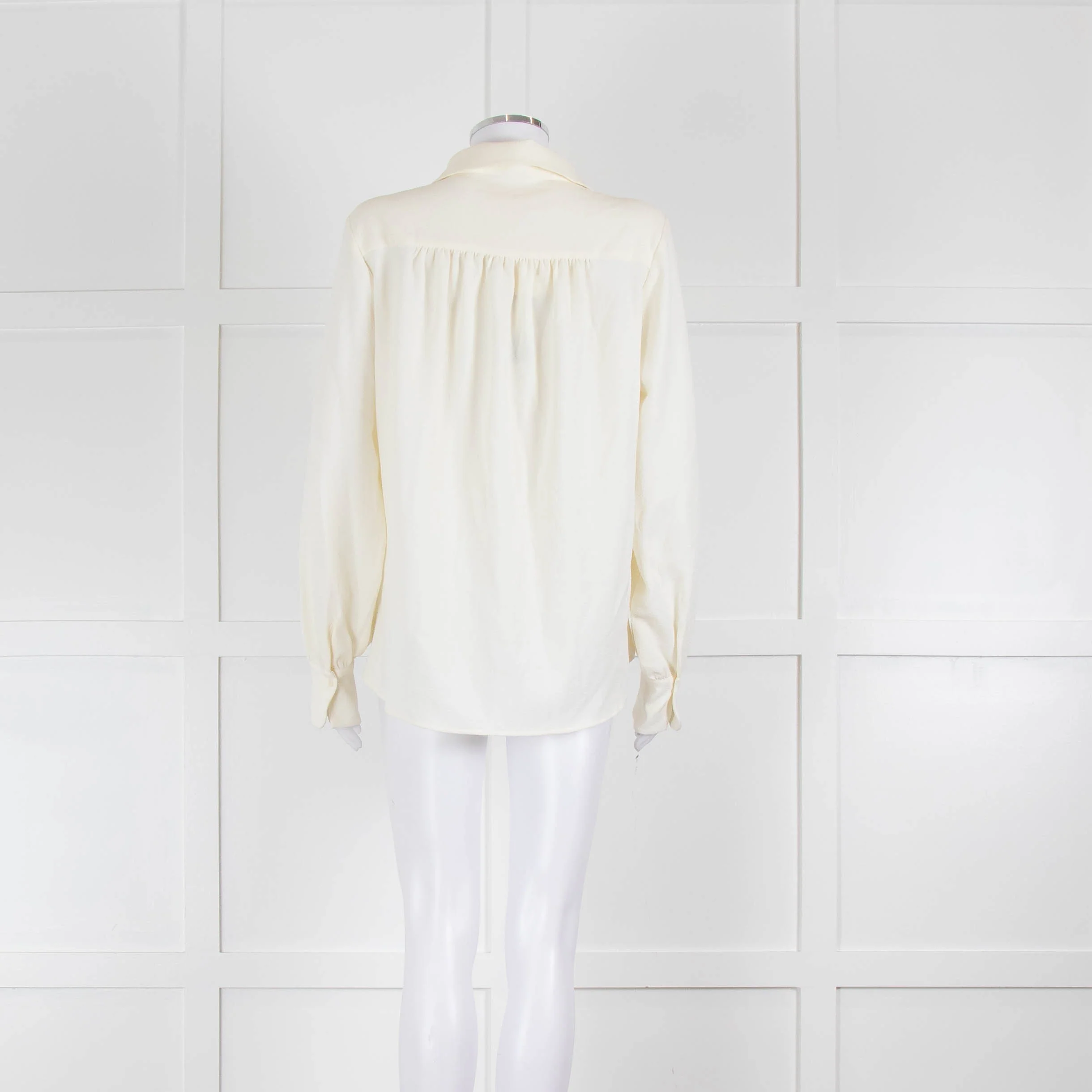 See By Chloe Cream Top With Collar And Tie Neck - Image 3