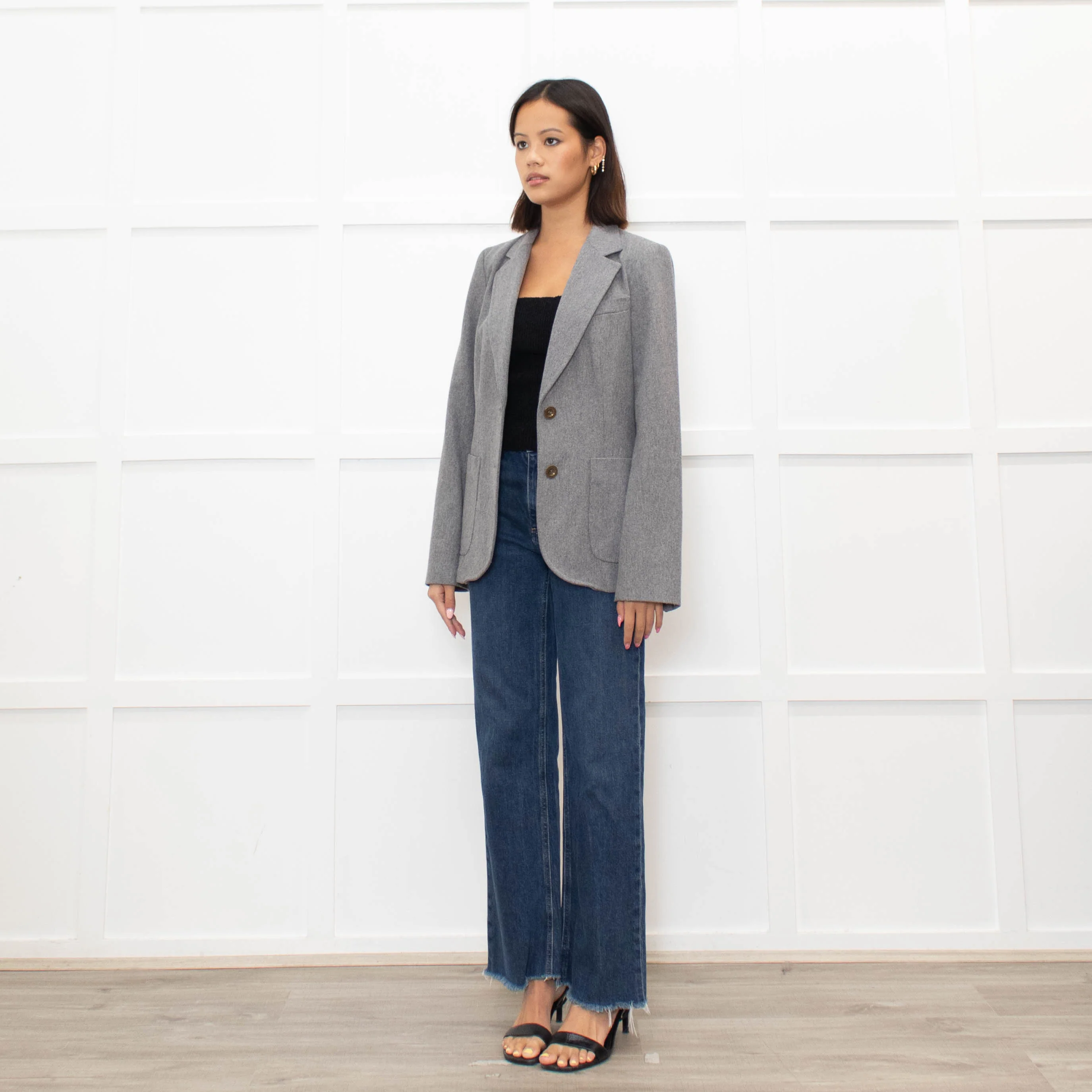 See By Chloe Grey Single Breasted Blazer - Image 7