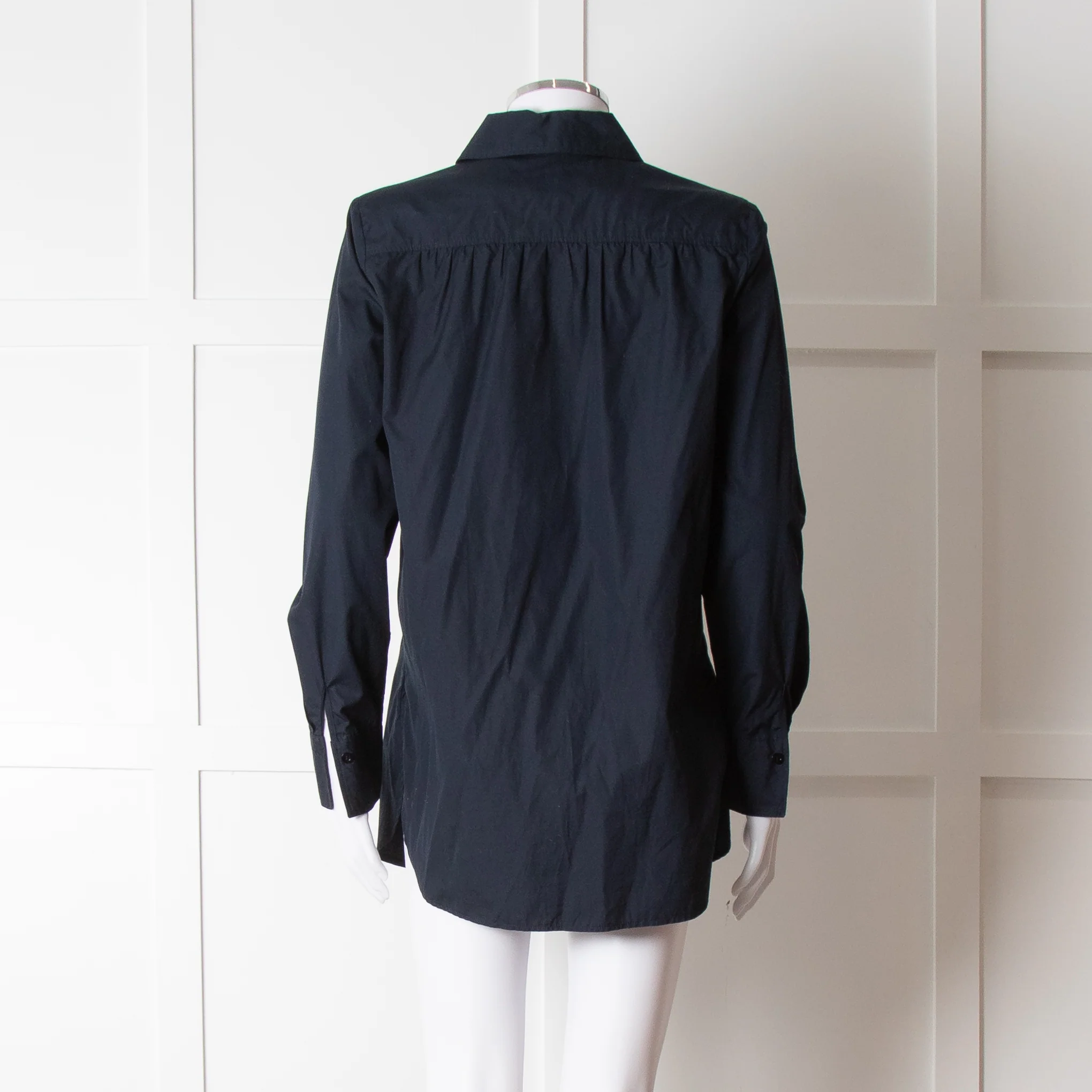 See By Chloe Navy Blue Flower Detail Cotton Top - Image 5