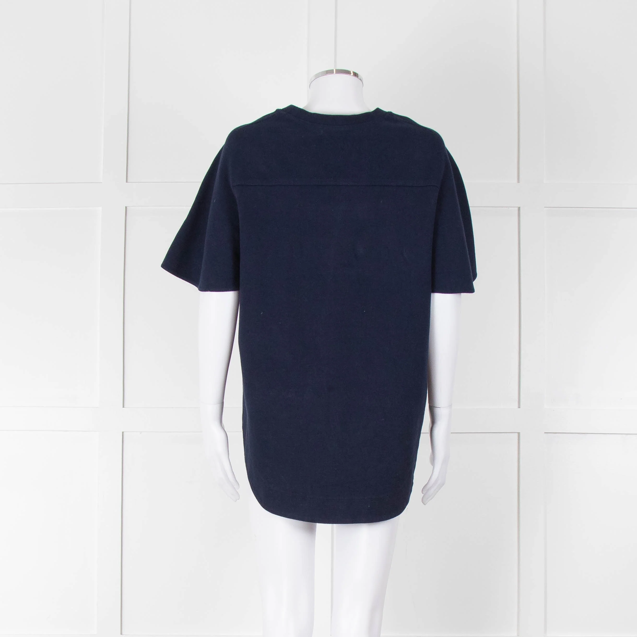 See By Chloe Navy Denim Front Short Sleeve Top - Image 5