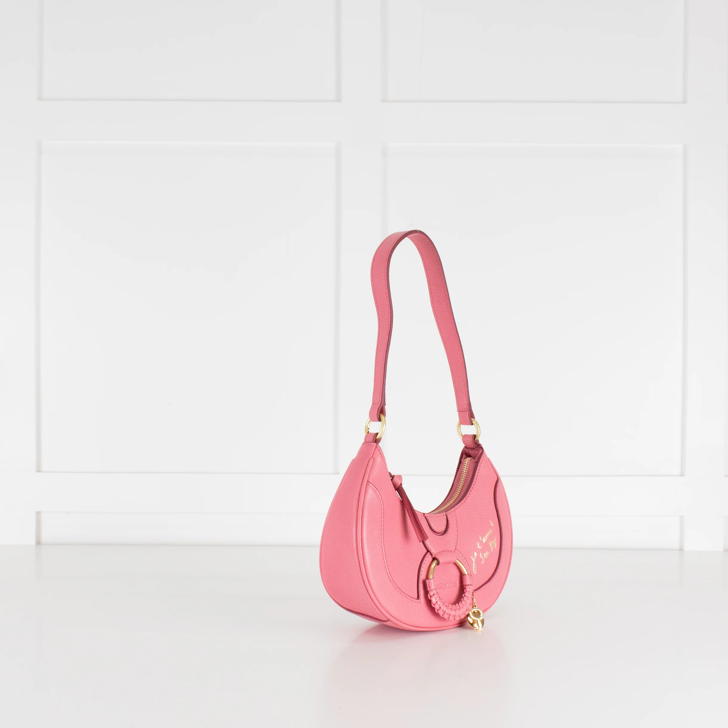 See By Chloe Pushy Pink Hana Half Moon Bag - Image 3