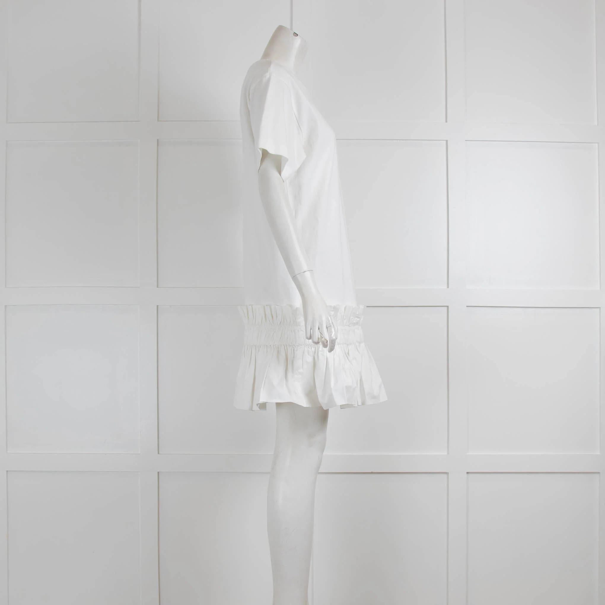 See By Chloe Ruched Cotton Hem T-shirt Dress - Image 2
