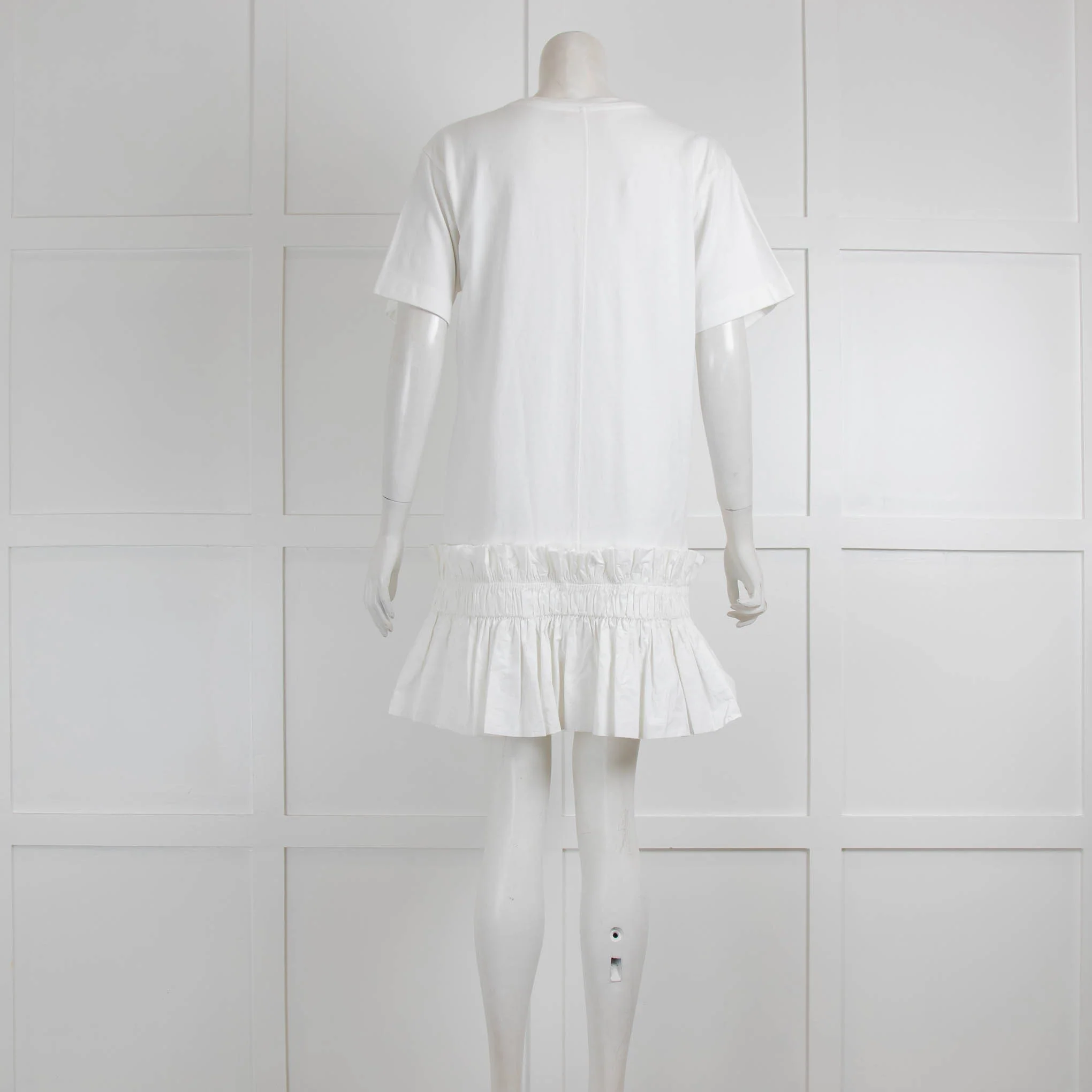See By Chloe Ruched Cotton Hem T-shirt Dress - Image 3