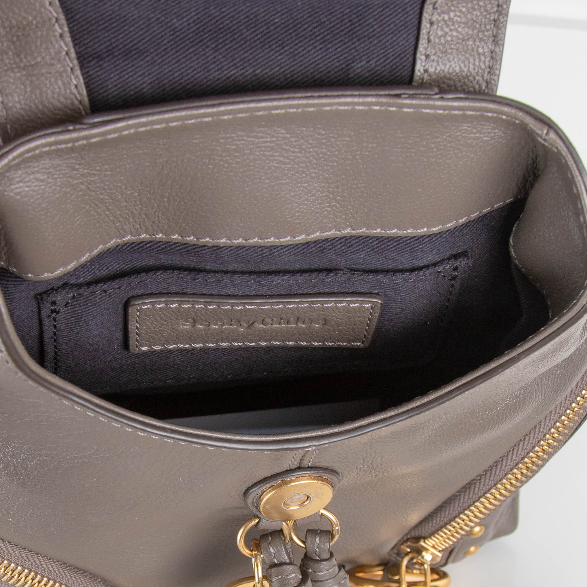 See By Chloe Taupe Olga Mini Rucksack - Image 3