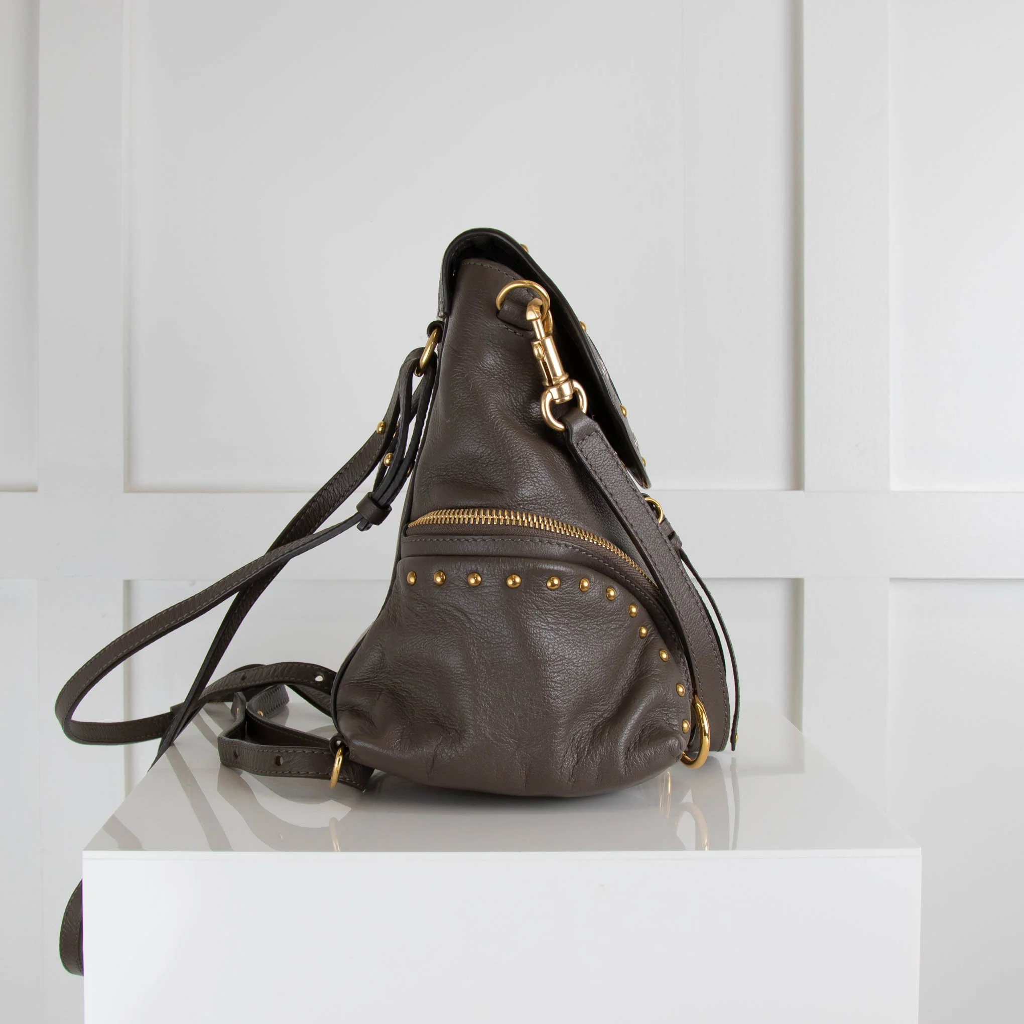 See By Chloe Taupe Olga Mini Rucksack - Image 5