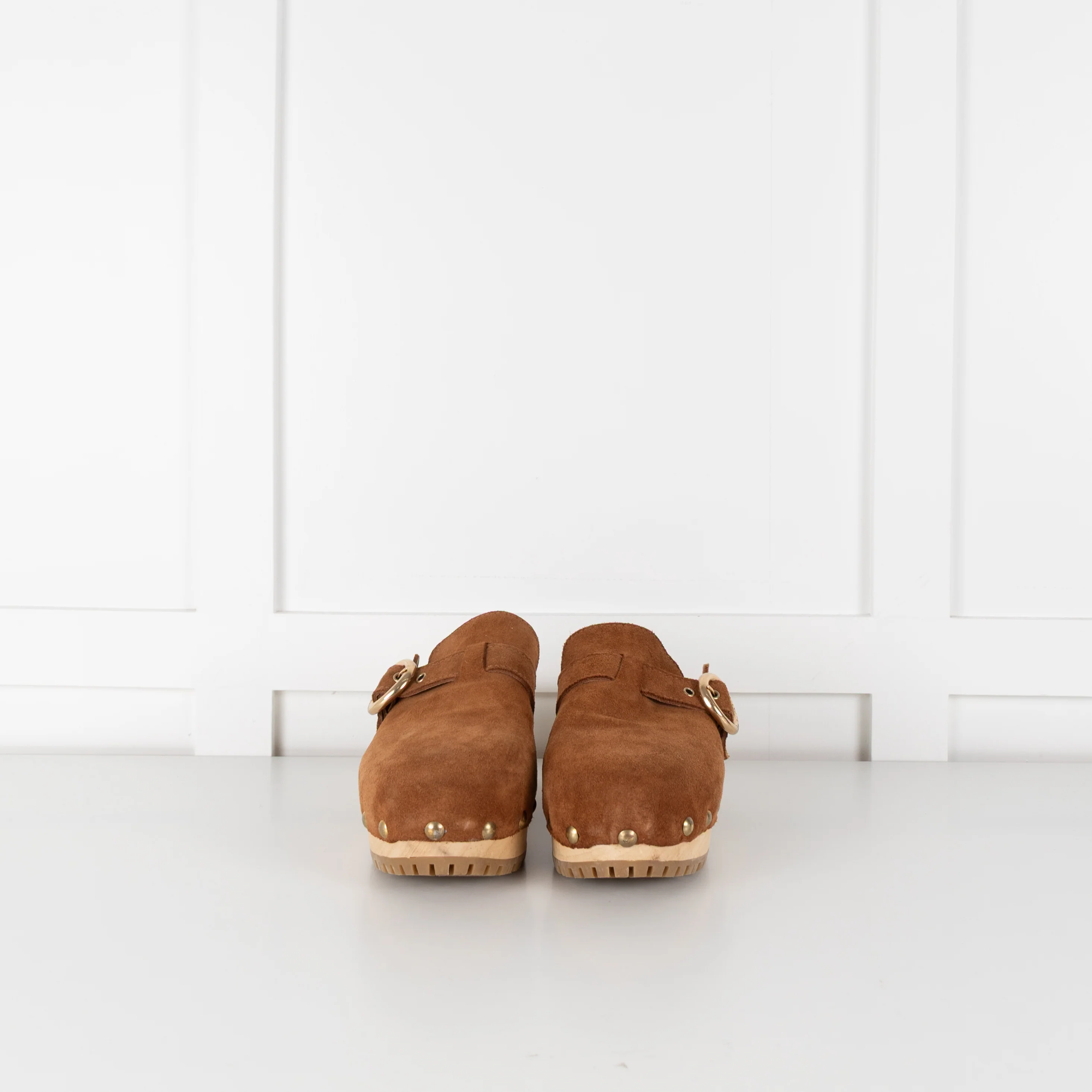 See By Chloe Tobacco Brown Calf Suede Clogs - Image 3