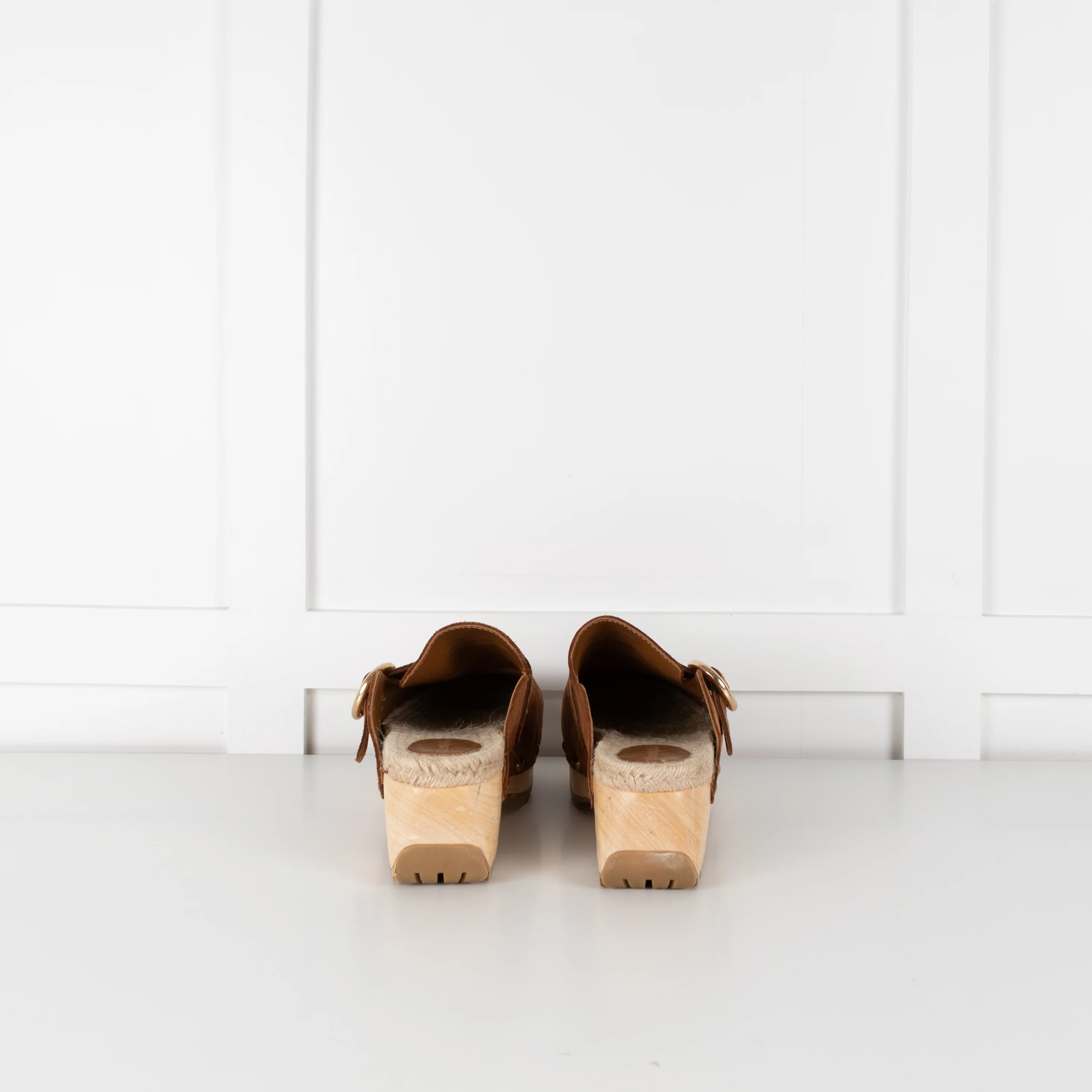 See By Chloe Tobacco Brown Calf Suede Clogs - Image 5