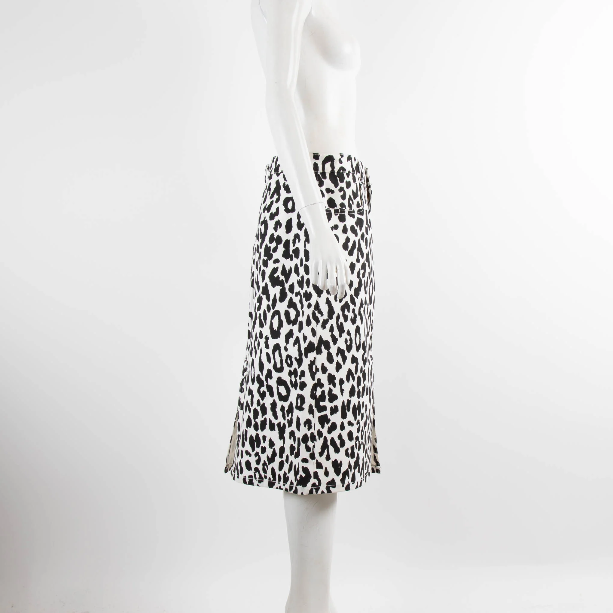 See By Chloe White Black Animal Print Skirt - Image 2
