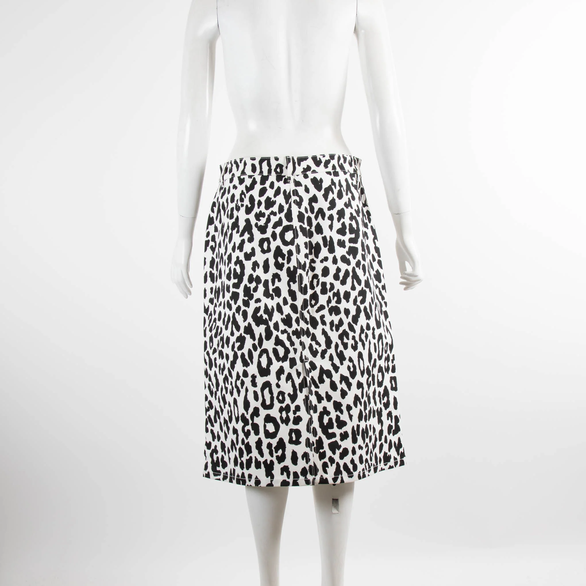 See By Chloe White Black Animal Print Skirt - Image 3