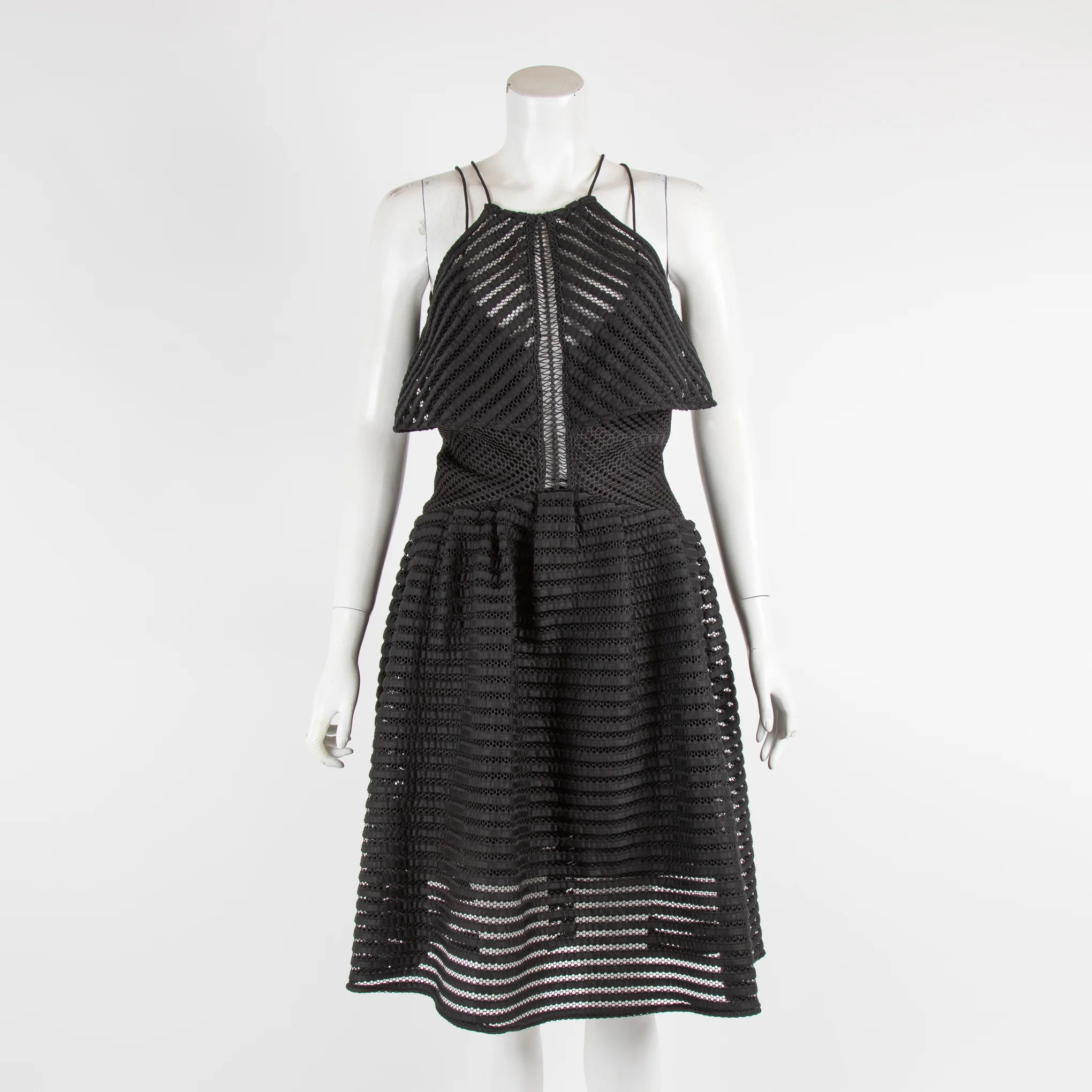 Self Portrait Black Lace Backless Dress
