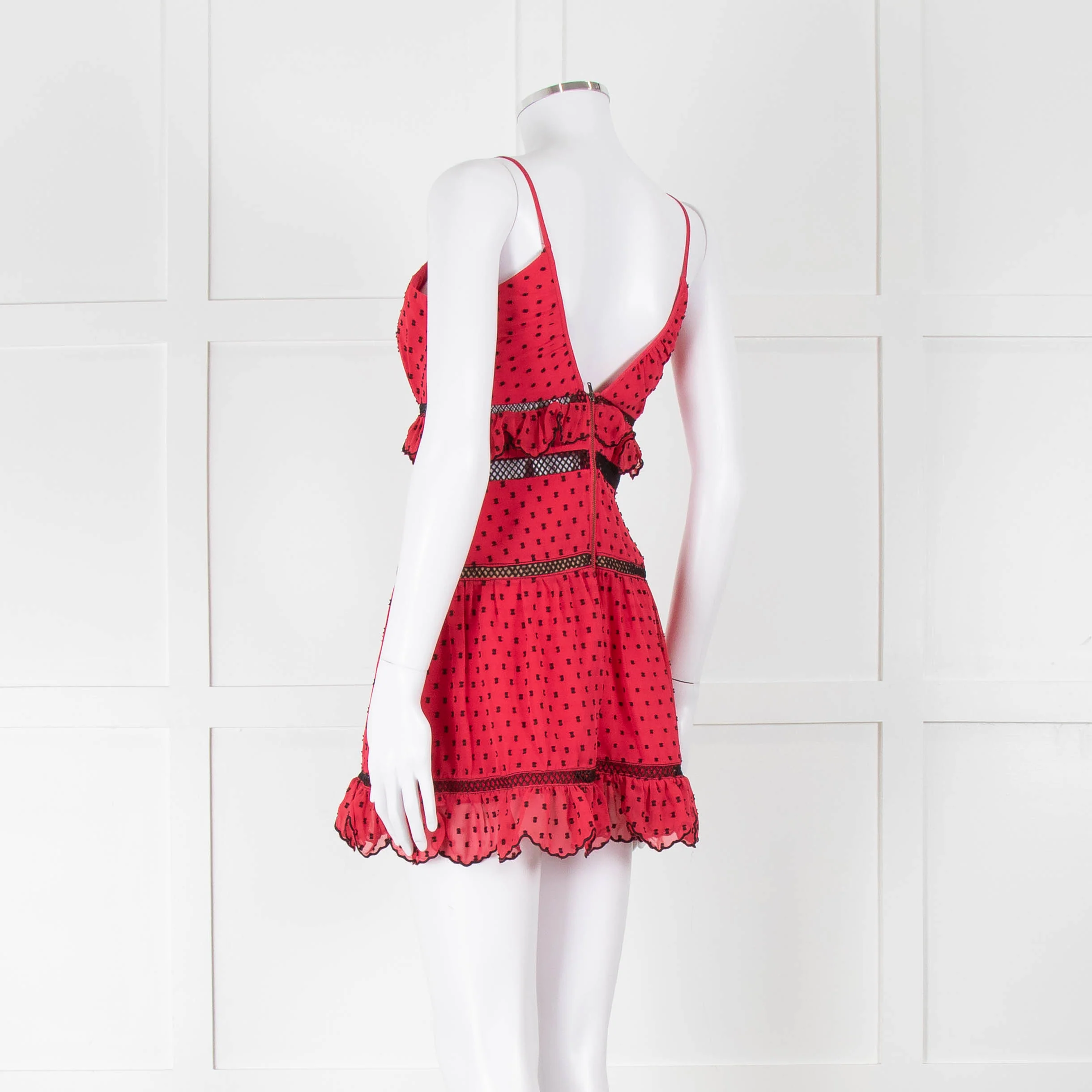 Self-Portrait Red Spot Mini Dress - Image 6