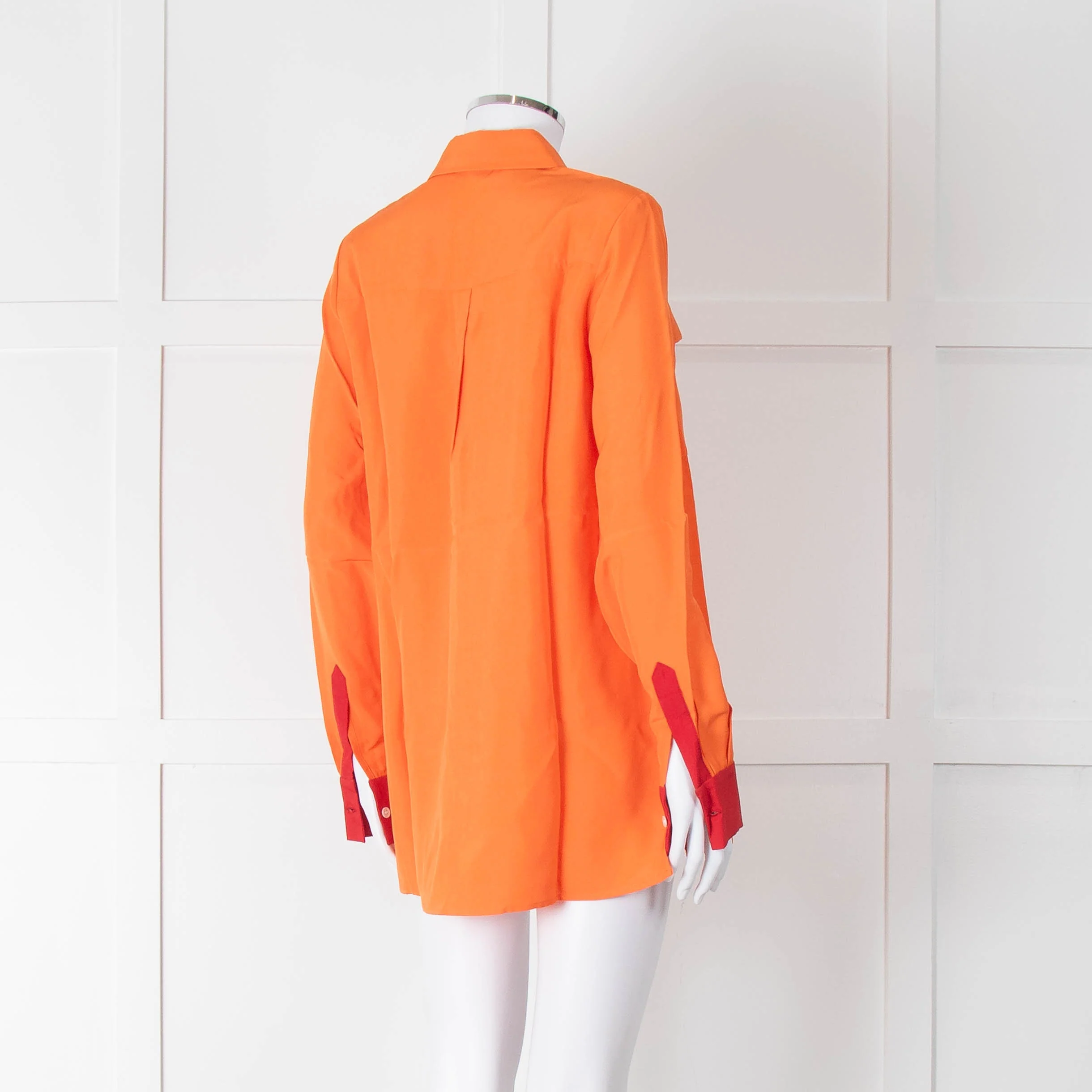 Serena Bute Orange Red Trim Shirt - Image 5