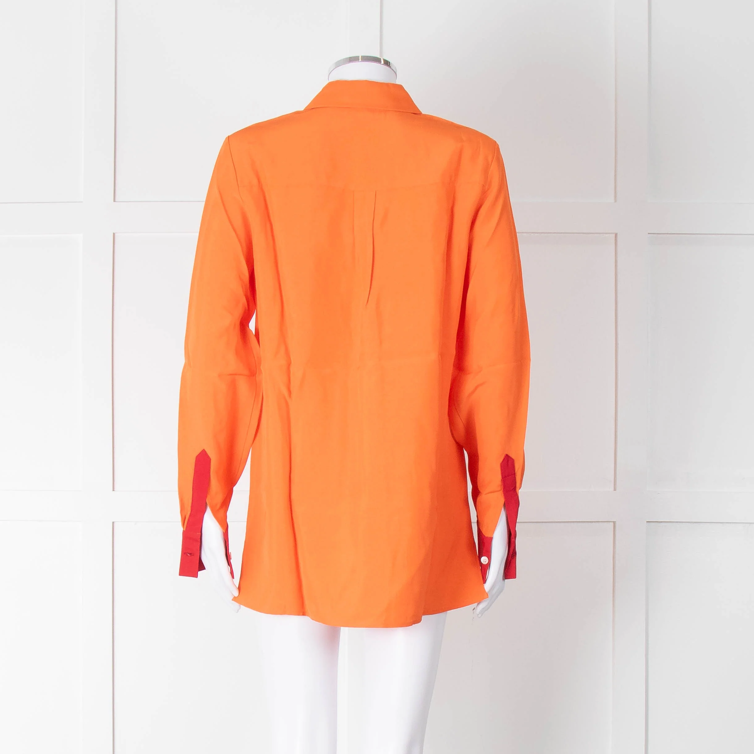 Serena Bute Orange Red Trim Shirt - Image 6