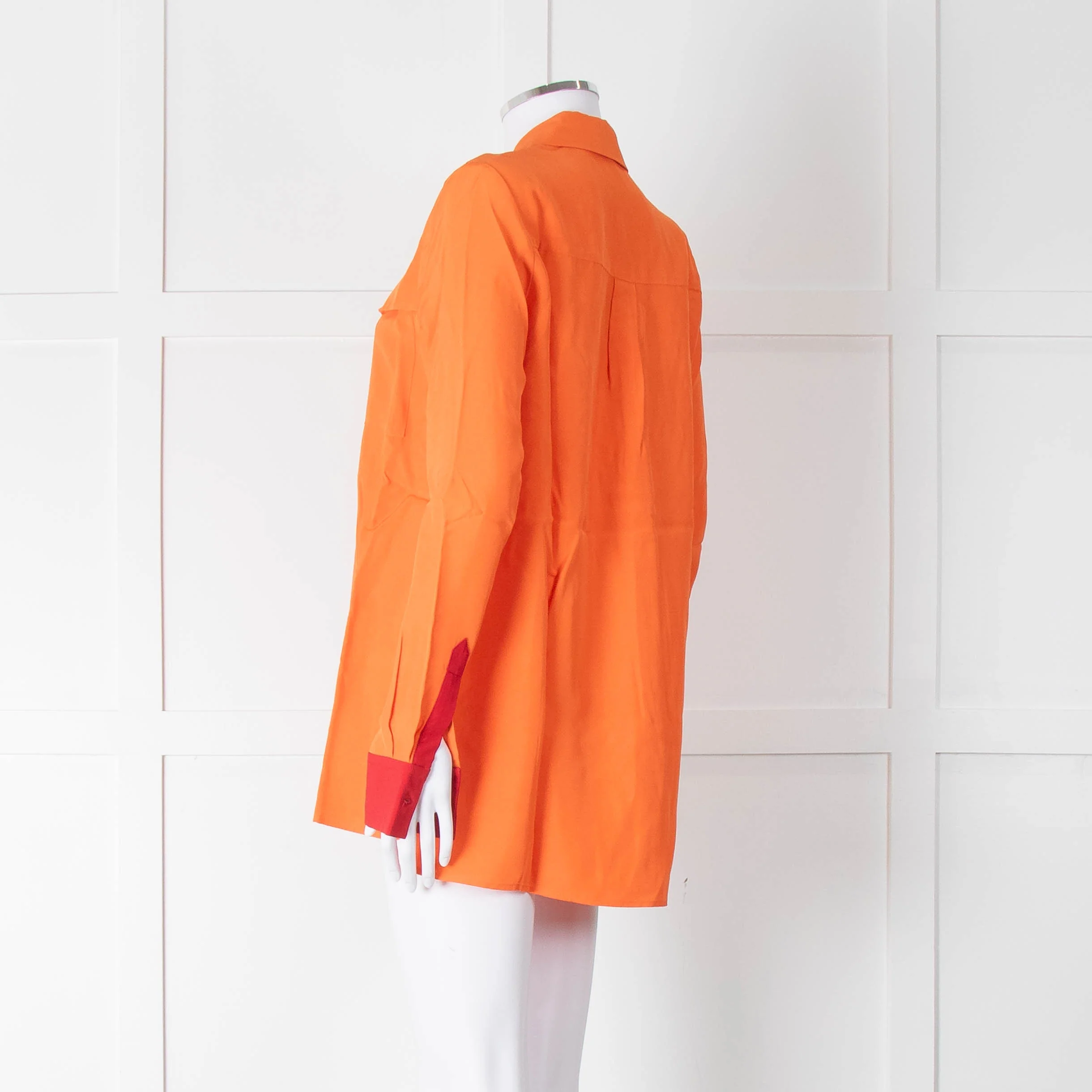 Serena Bute Orange Red Trim Shirt - Image 7