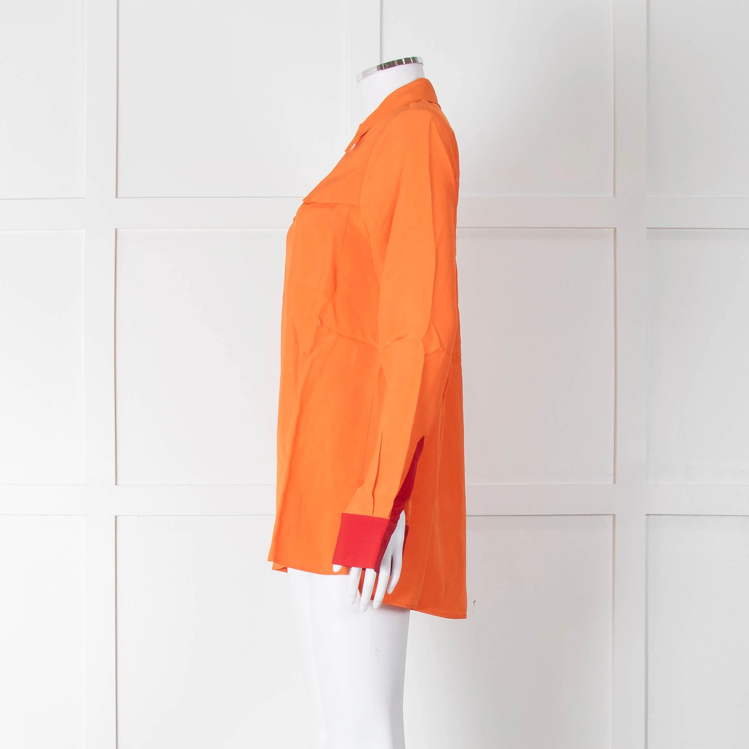 Serena Bute Orange Red Trim Shirt - Image 8