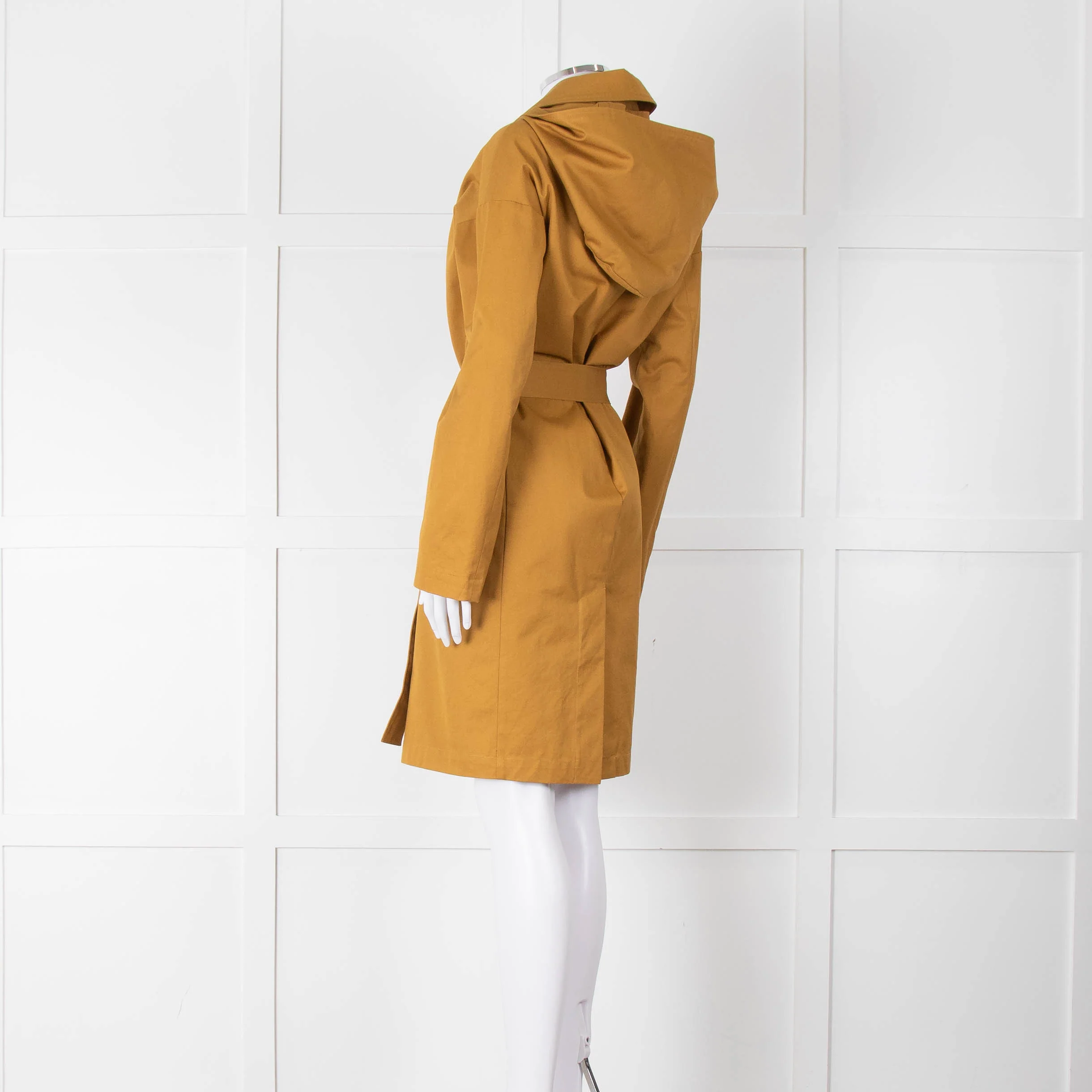 Sessun Mustard Hooded Spring Coat - Image 7